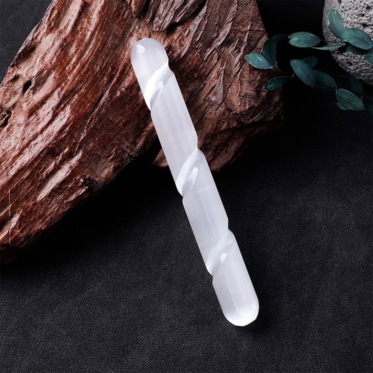 Selenite Rods Set - Cylinder, Double-Pointed & Threaded | Bracelet Stand & Home Decor