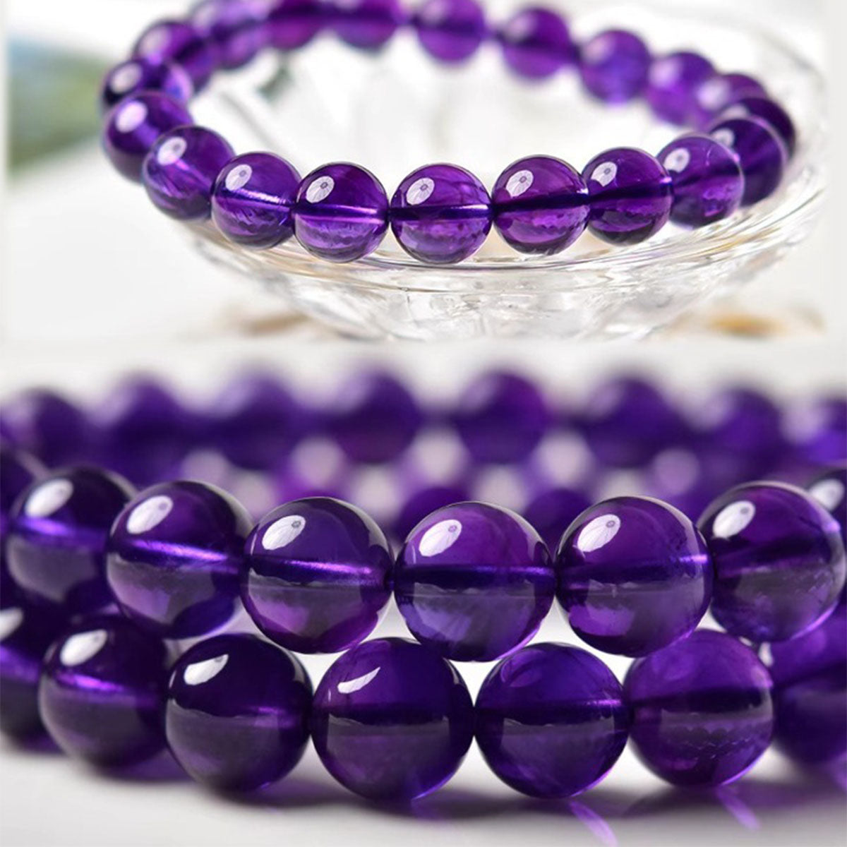 Natural Amethyst Bracelet for Women - Genuine Crystal Jewelry with Healing Energy, Dainty Design for Daily Wear