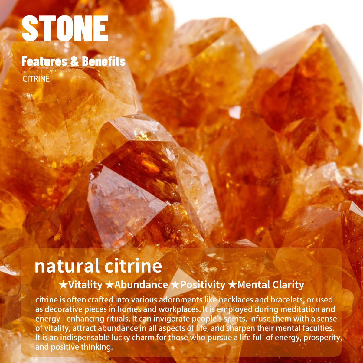 Natural Citrine Bracelet - Handmade Gemstone Jewelry for Positive Energy & Abundance