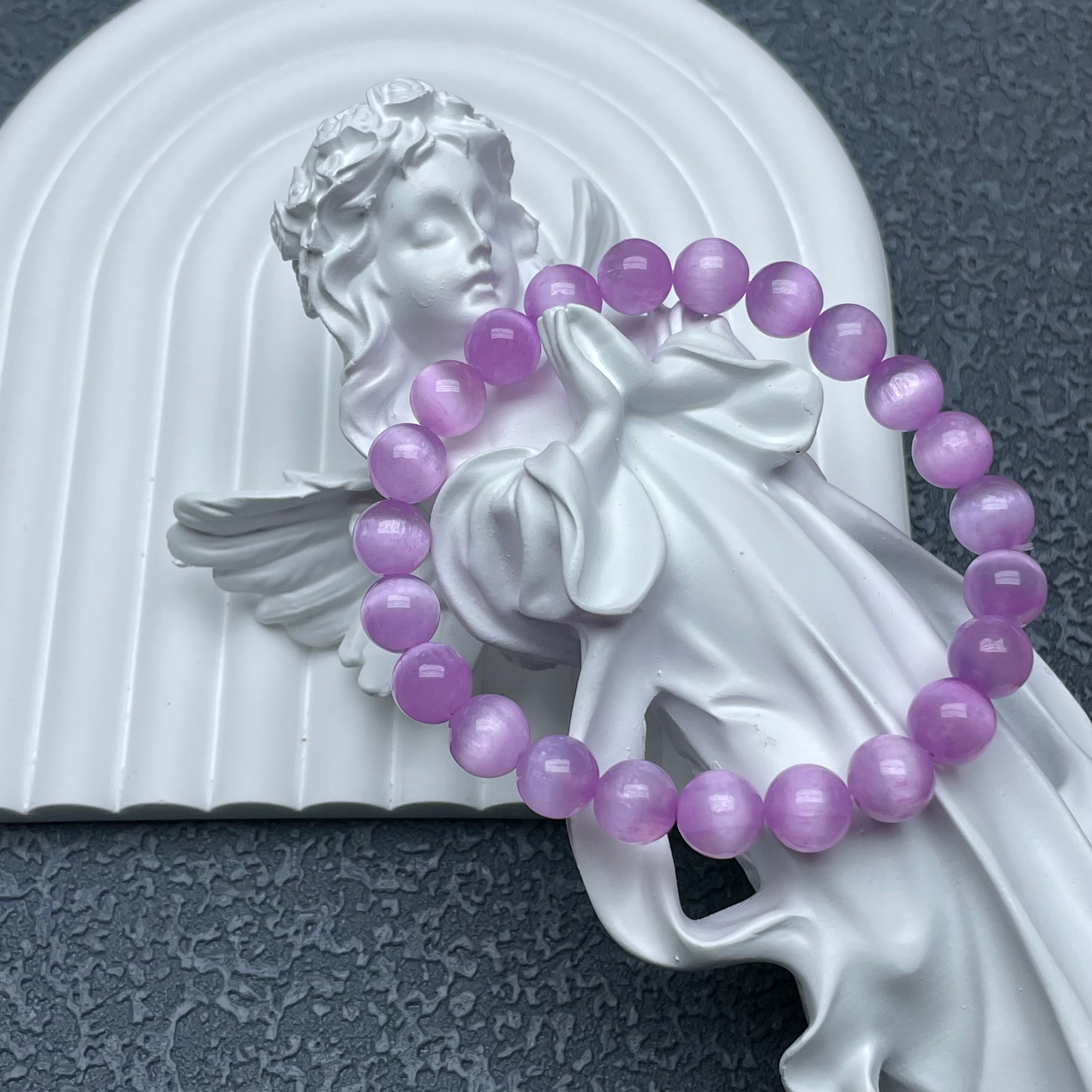 Pink selenite bracelet