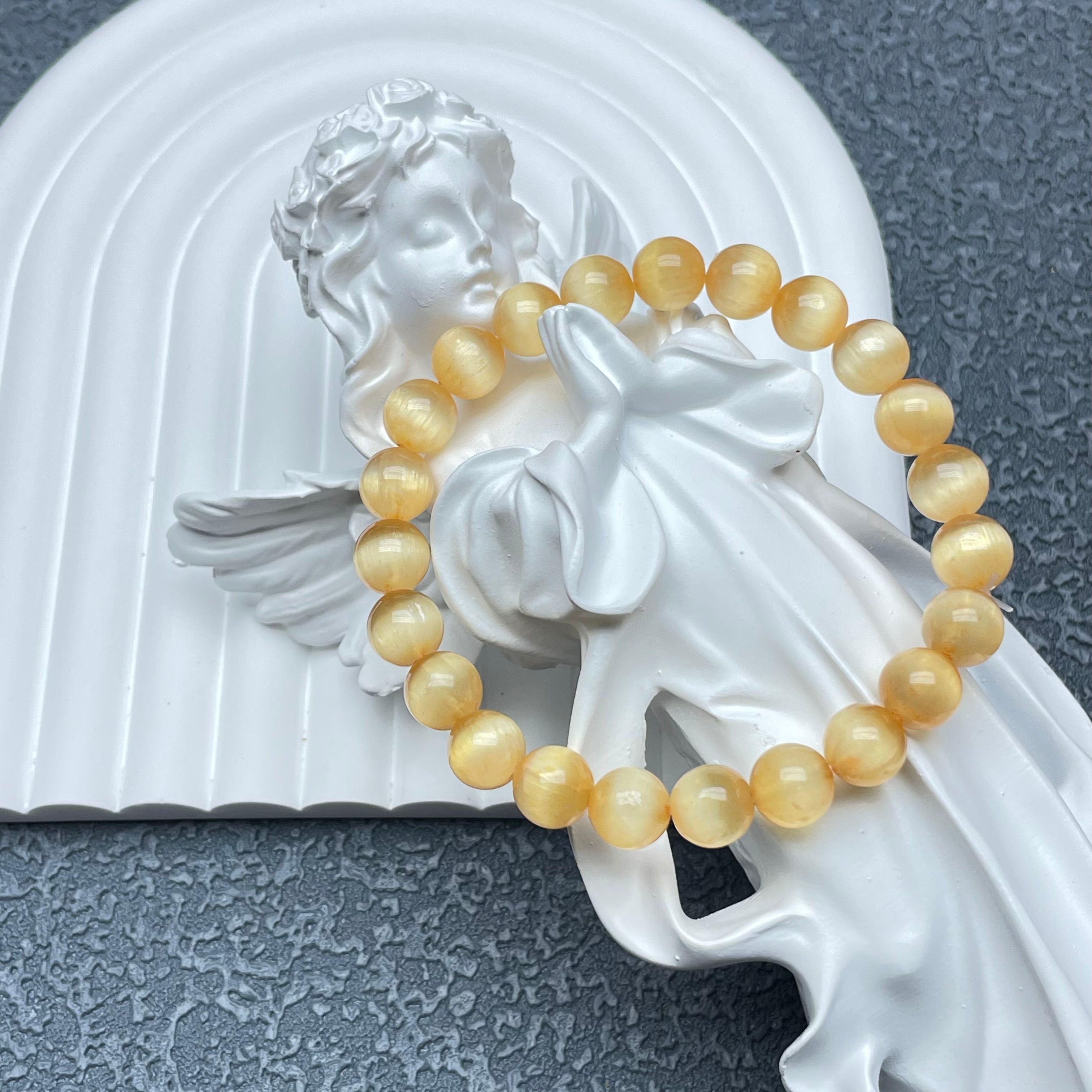 Yellow selenite bracelet