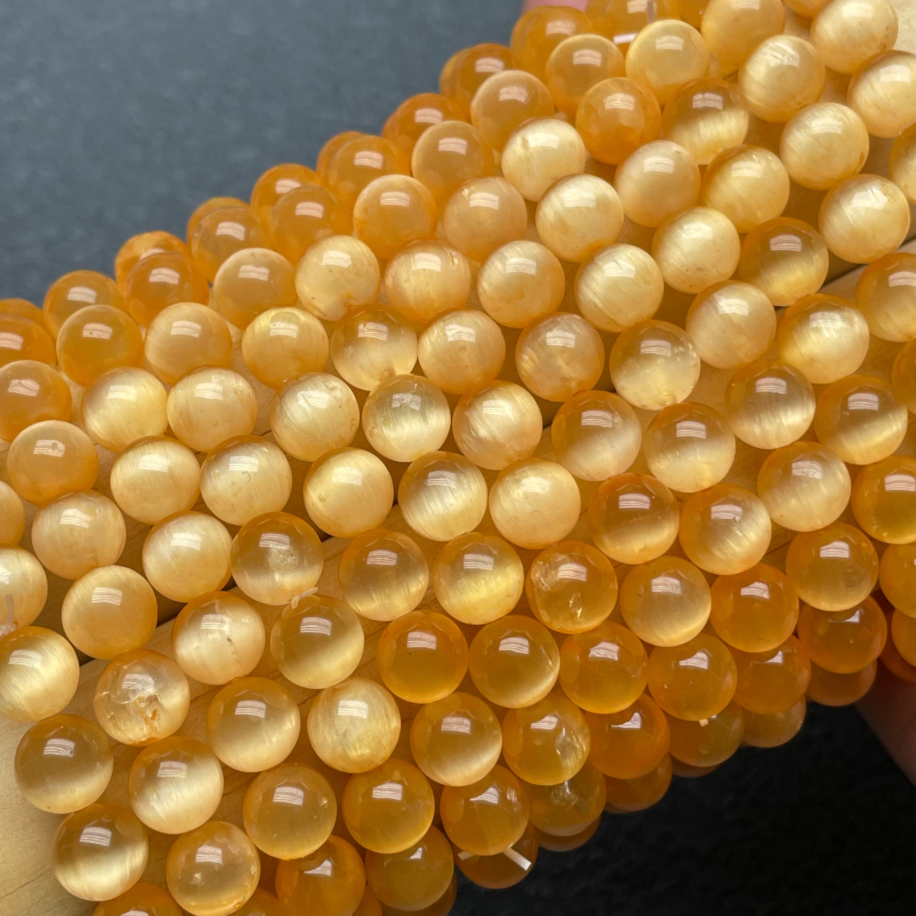 Yellow selenite bracelet