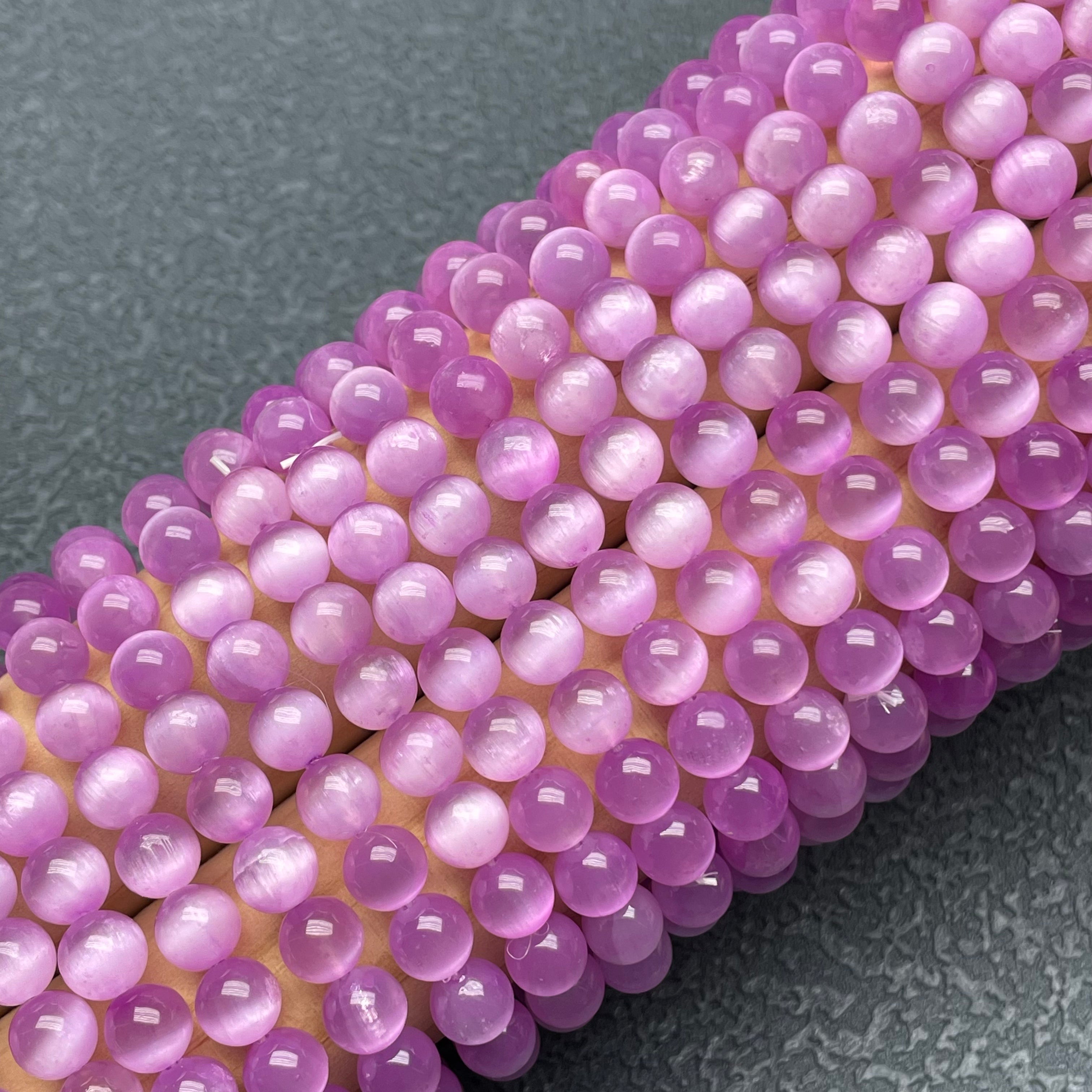 Pink selenite bracelet