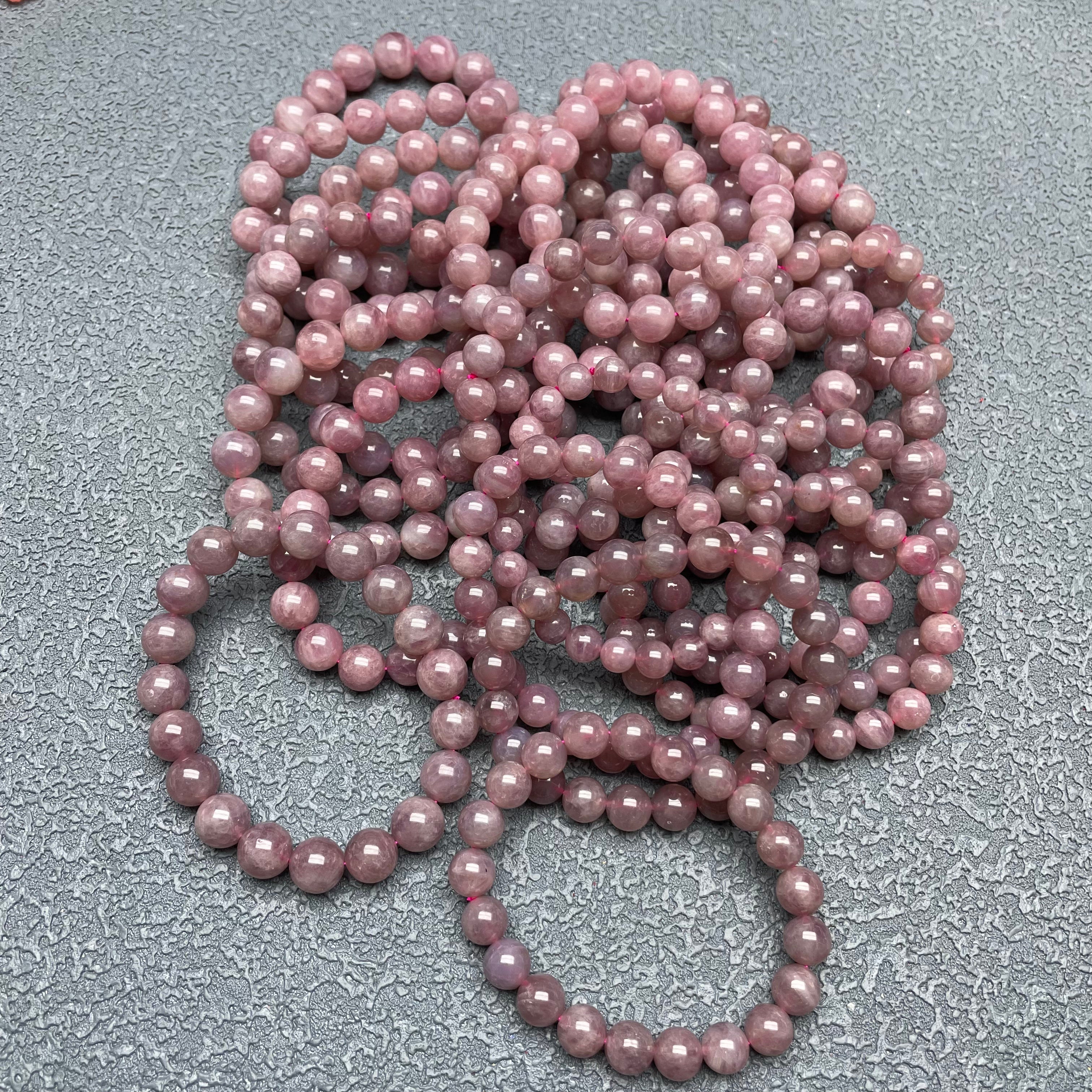 Purple rose quartz bracelet