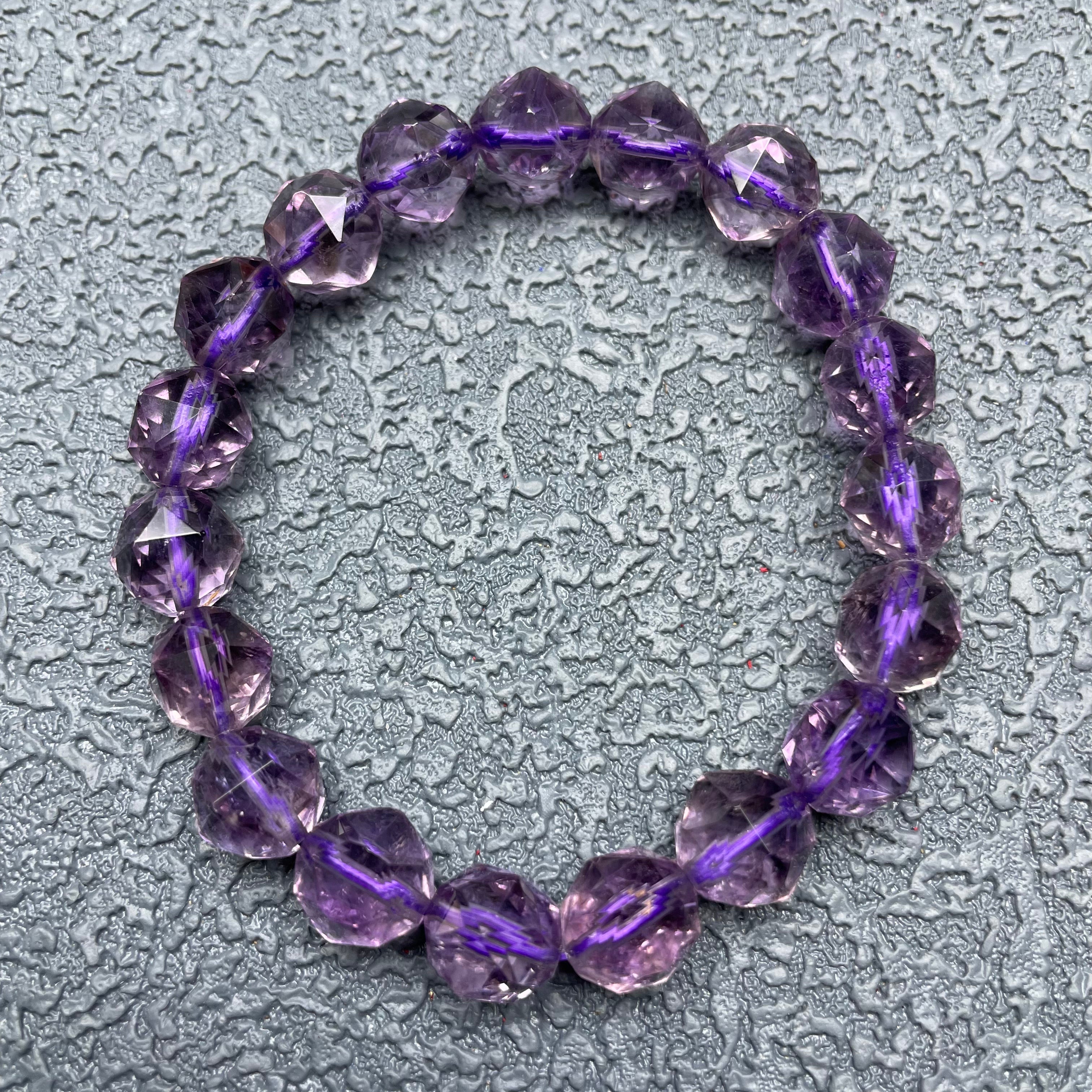 Amethyst bracelet faceted