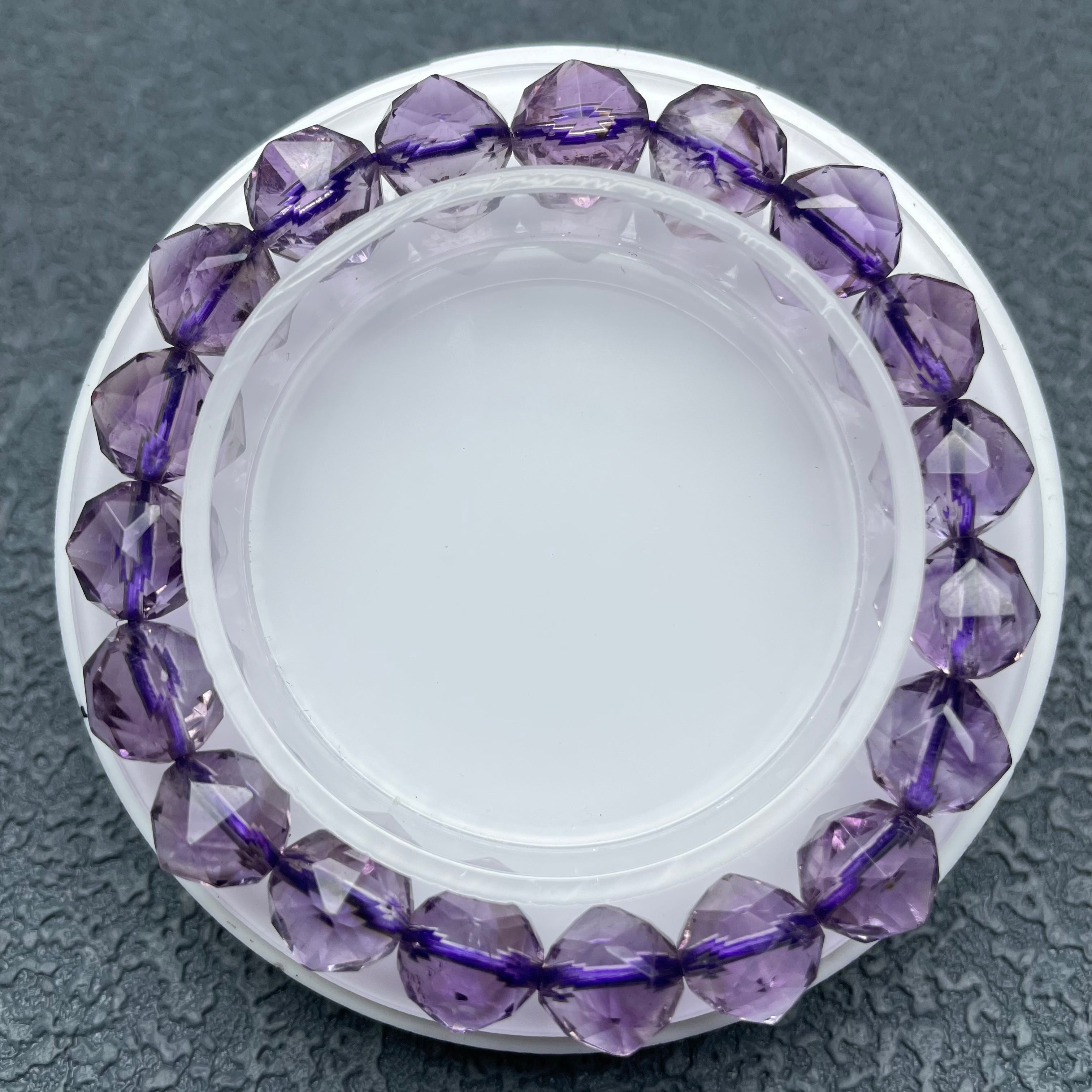 Amethyst bracelet faceted