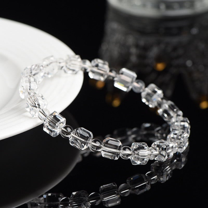 Clear Quartz Square Bracelet