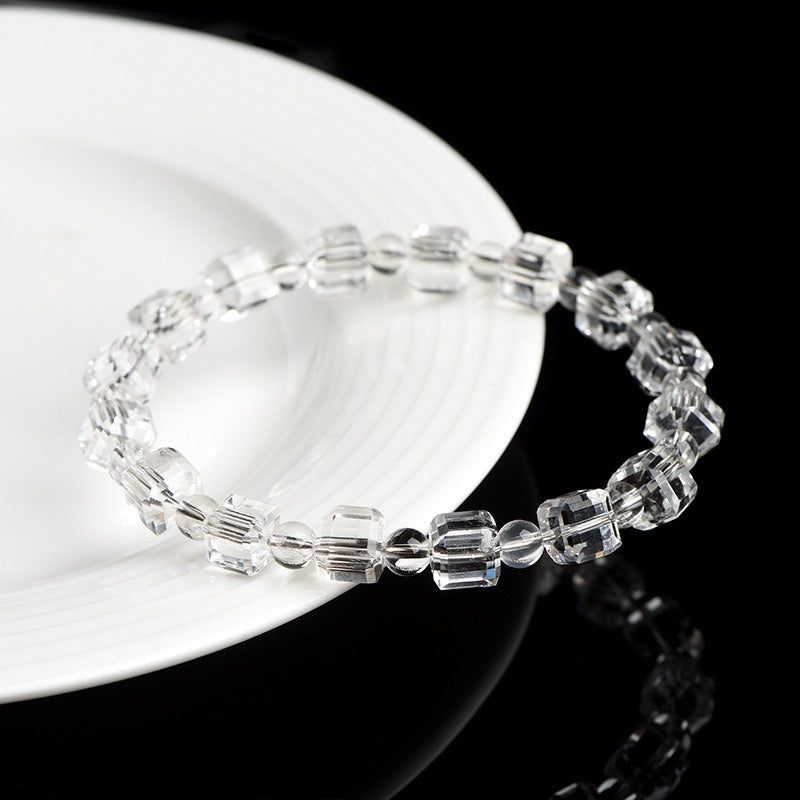 Clear Quartz Square Bracelet