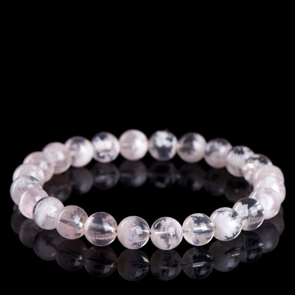 Pink Snowflake Garden Quartz Bracelet