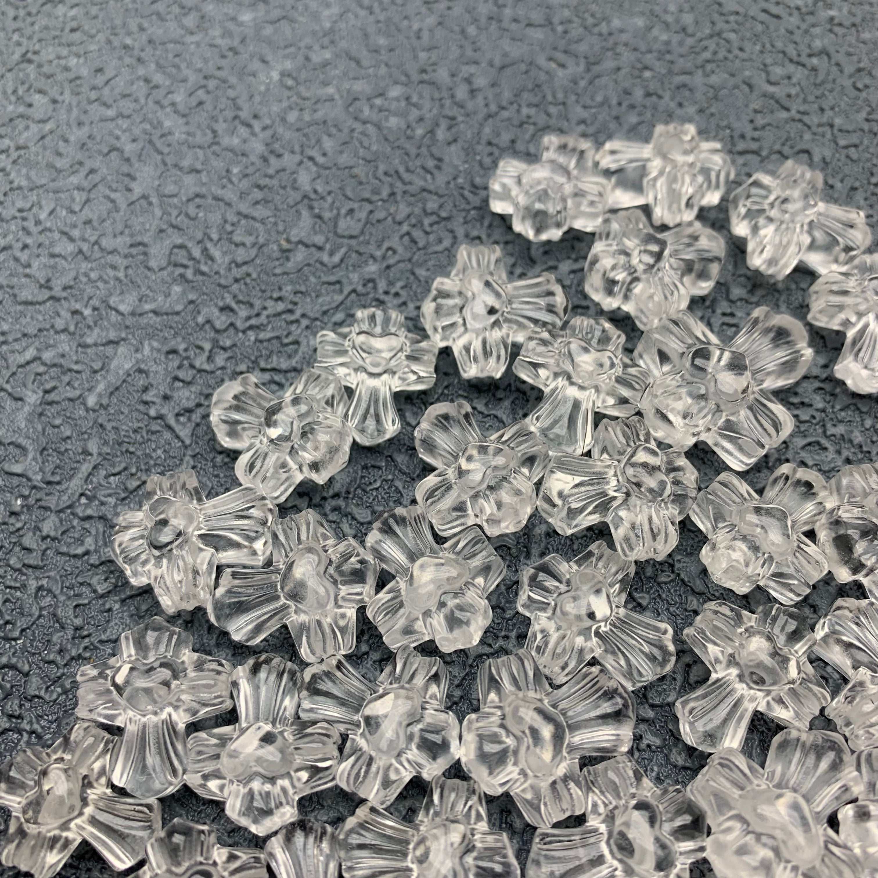 Clear quartz cross charm