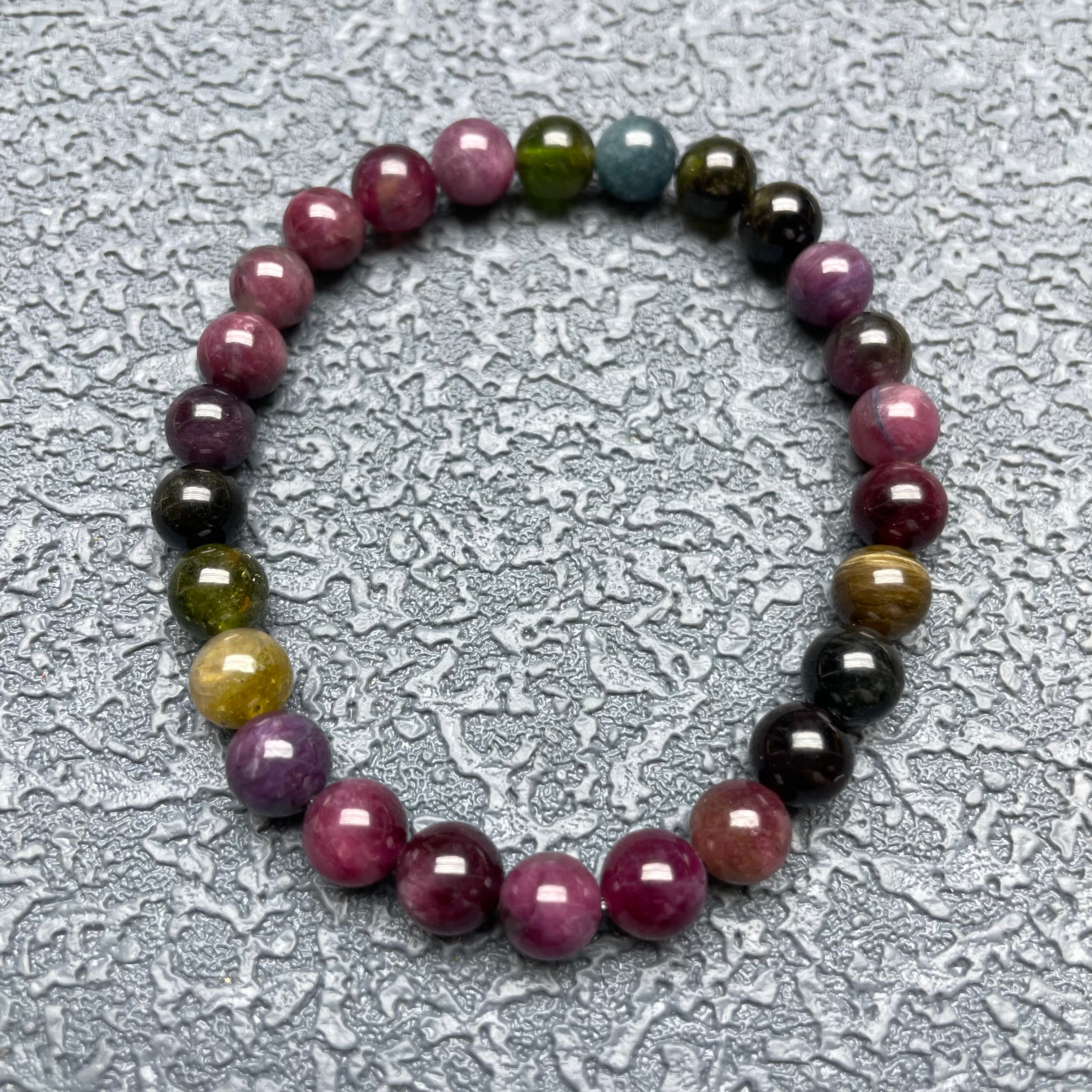 Colorful tourmaline bracelet