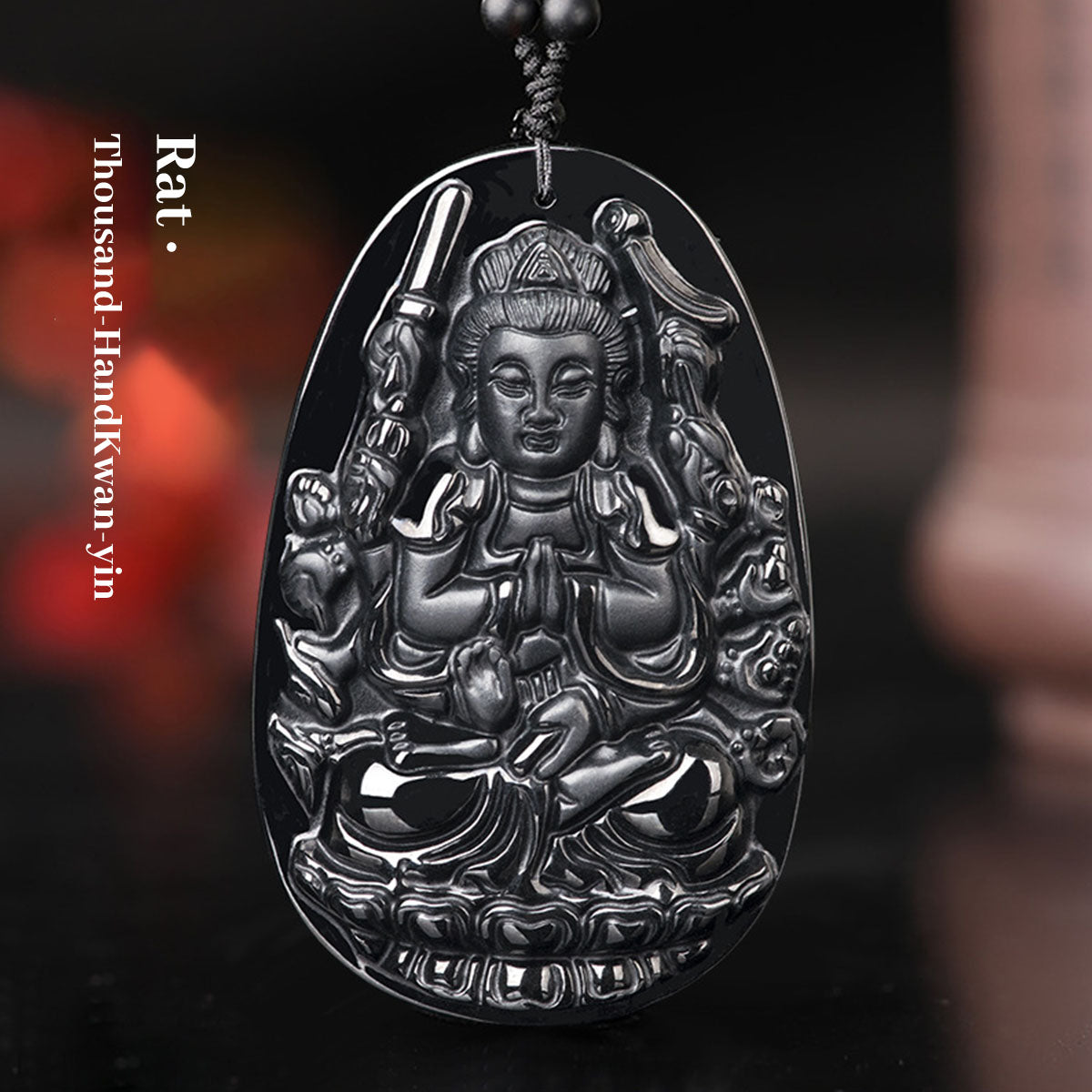 Natural Black Jade Eight Great Guardian Gods Pendant - Authentic Feng Shui Amulet for Protection & Blessing