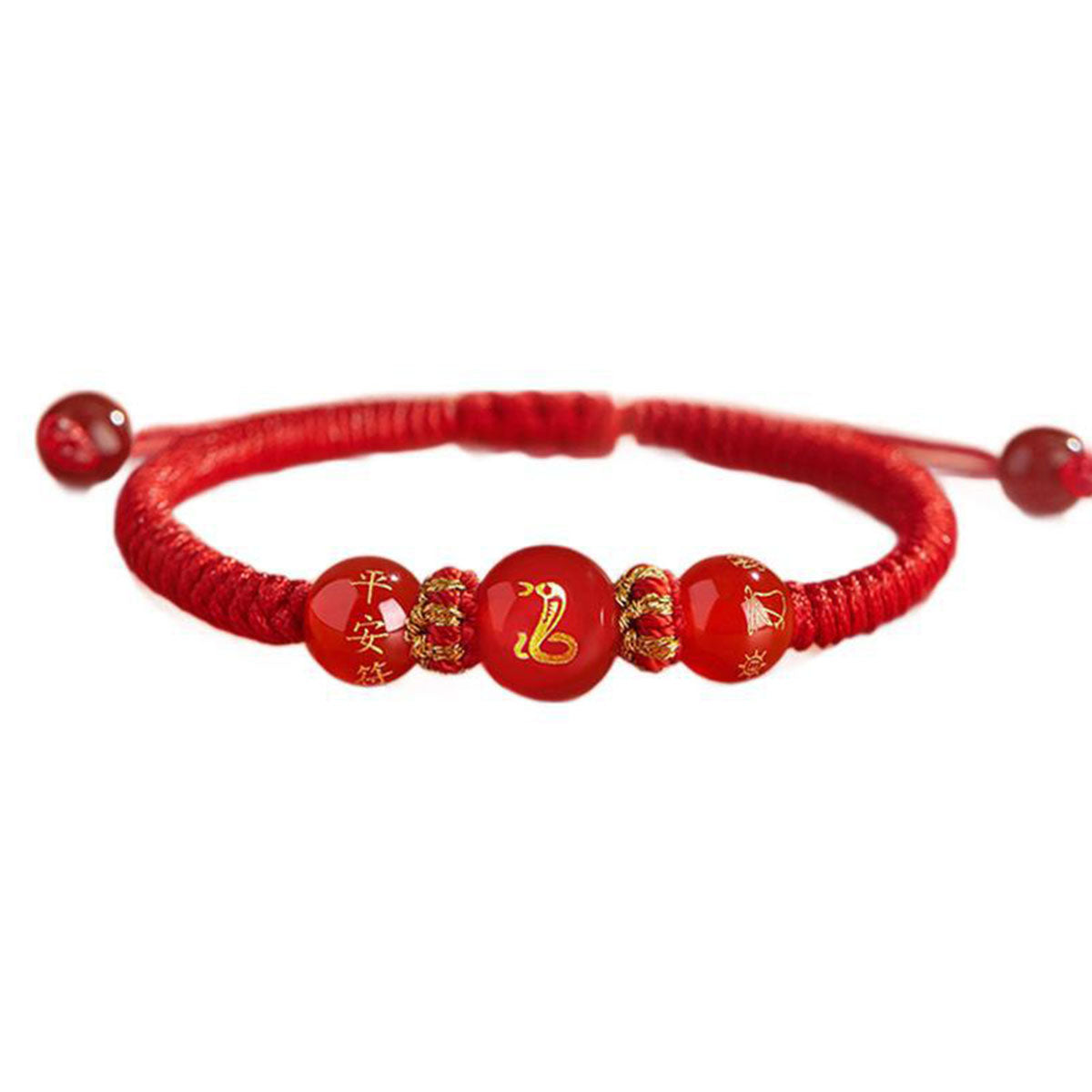 Chinese Zodiac Red Agate & Red String Bracelet - Lucky Amulet for Protection & Personal Blessing