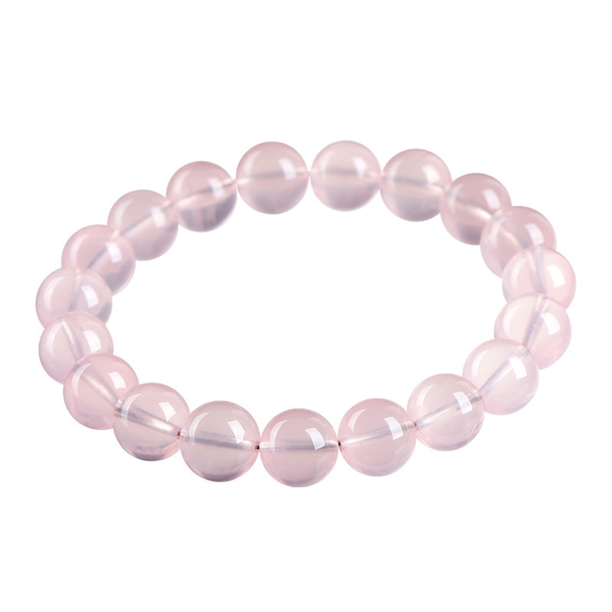 Natural Rose Quartz Bracelet - Handmade Beaded Rose Quartz Gemstone Bracelet for Women