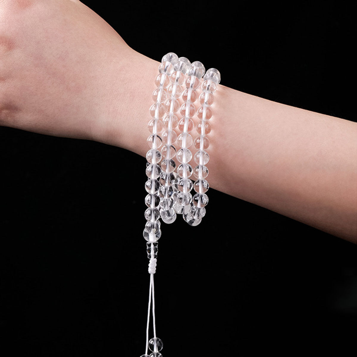 Natural Clear Quartz Bracelet - Genuine White Crystal Jewelry for Daily Wear, Promotes Clarity & Positive Energy