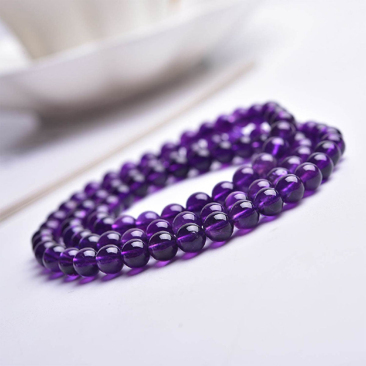 Natural Amethyst Bracelet for Women - Genuine Crystal Jewelry with Healing Energy, Dainty Design for Daily Wear