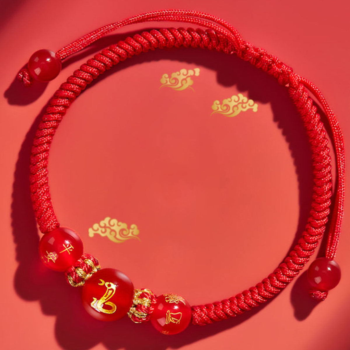 Chinese Zodiac Red Agate & Red String Bracelet - Lucky Amulet for Protection & Personal Blessing