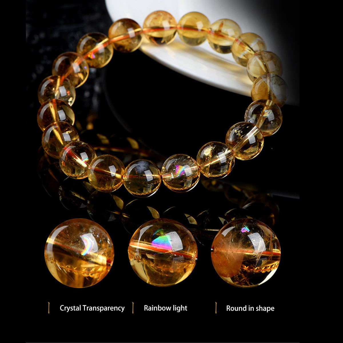 Natural Citrine Bracelet - Handmade Gemstone Jewelry for Positive Energy & Abundance