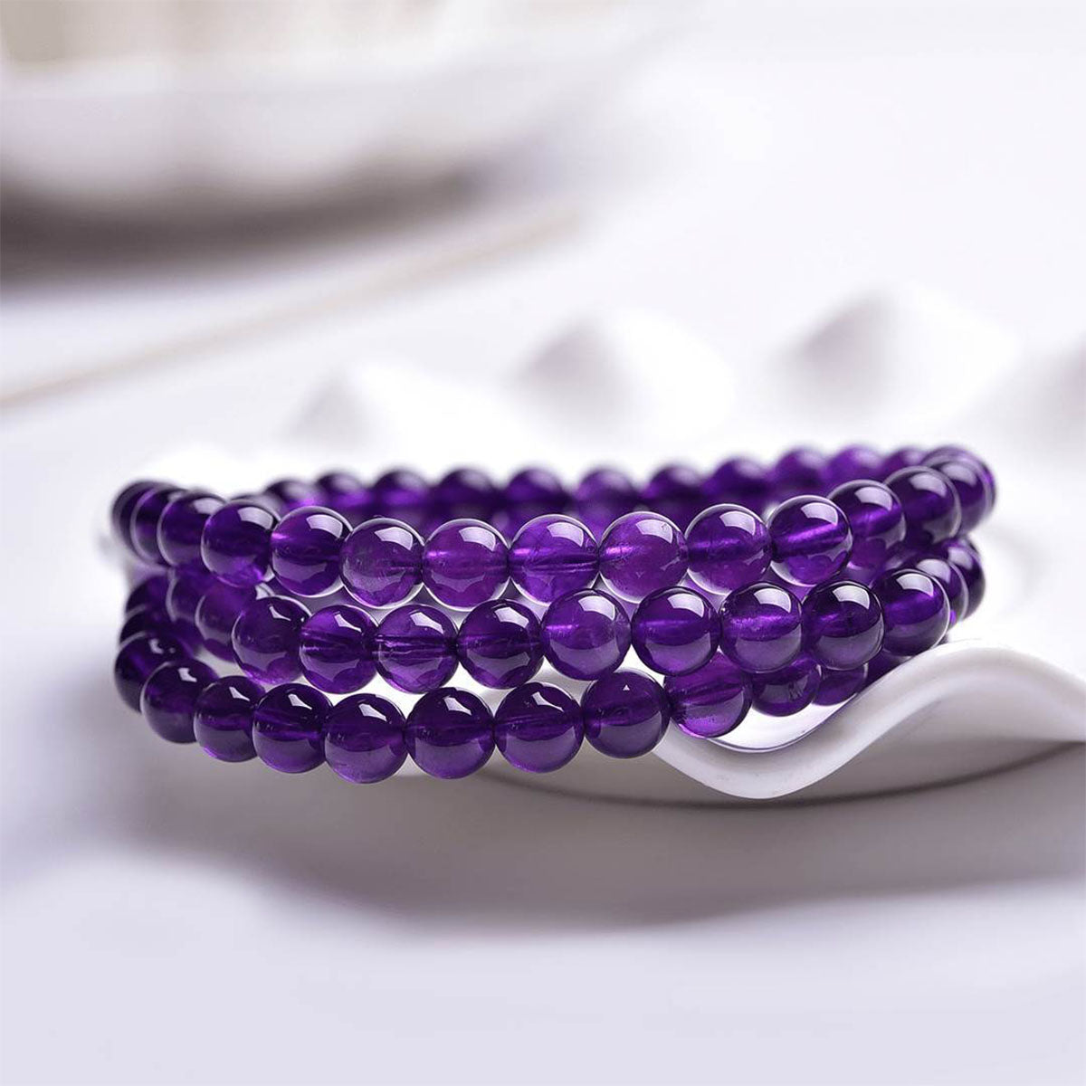 Natural Amethyst Bracelet for Women - Genuine Crystal Jewelry with Healing Energy, Dainty Design for Daily Wear