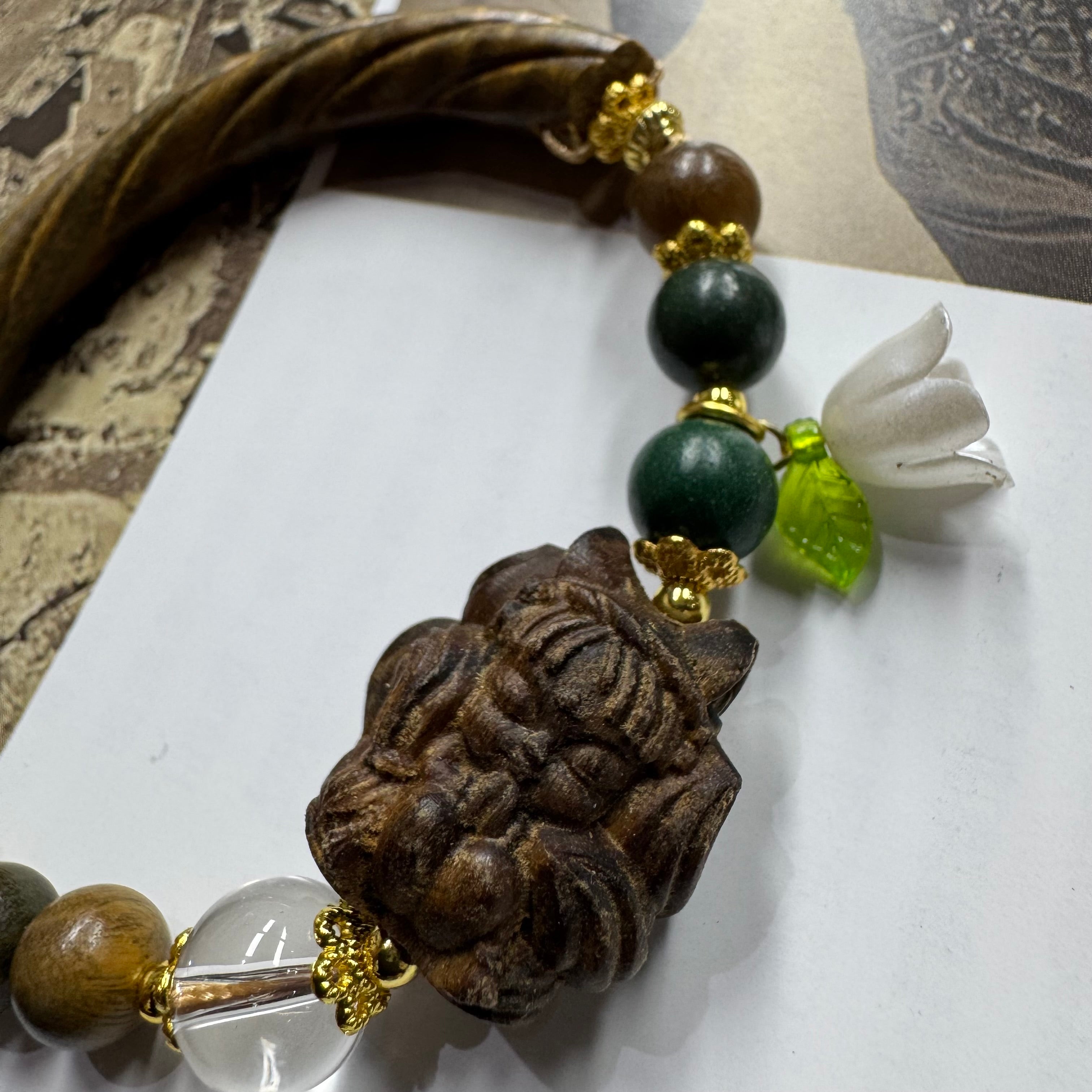 Sandalwood 9 tailed fox bangle bracelet