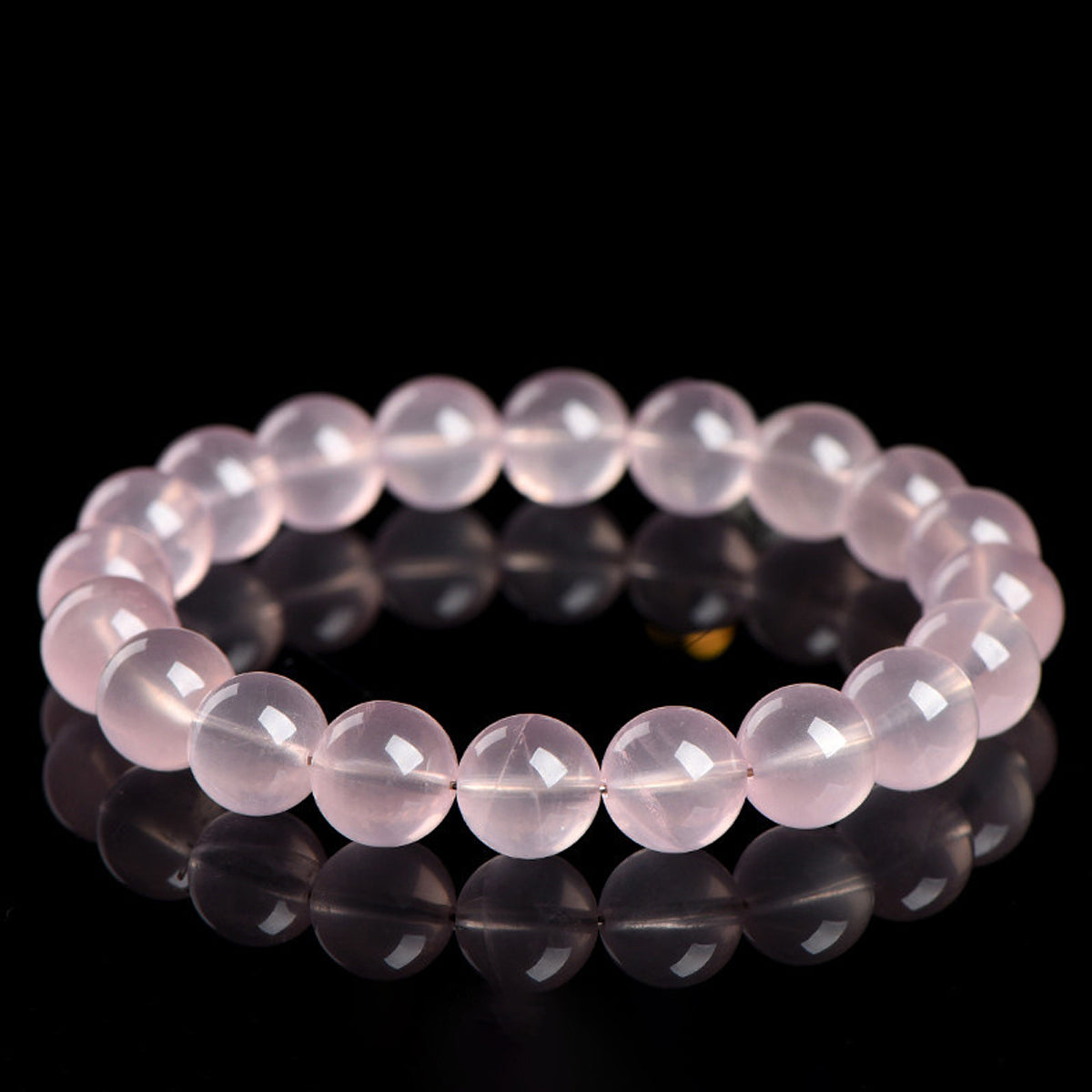 Natural Rose Quartz Bracelet - Handmade Beaded Rose Quartz Gemstone Bracelet for Women