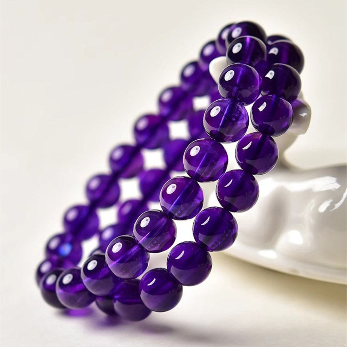 Natural Amethyst Bracelet for Women - Genuine Crystal Jewelry with Healing Energy, Dainty Design for Daily Wear