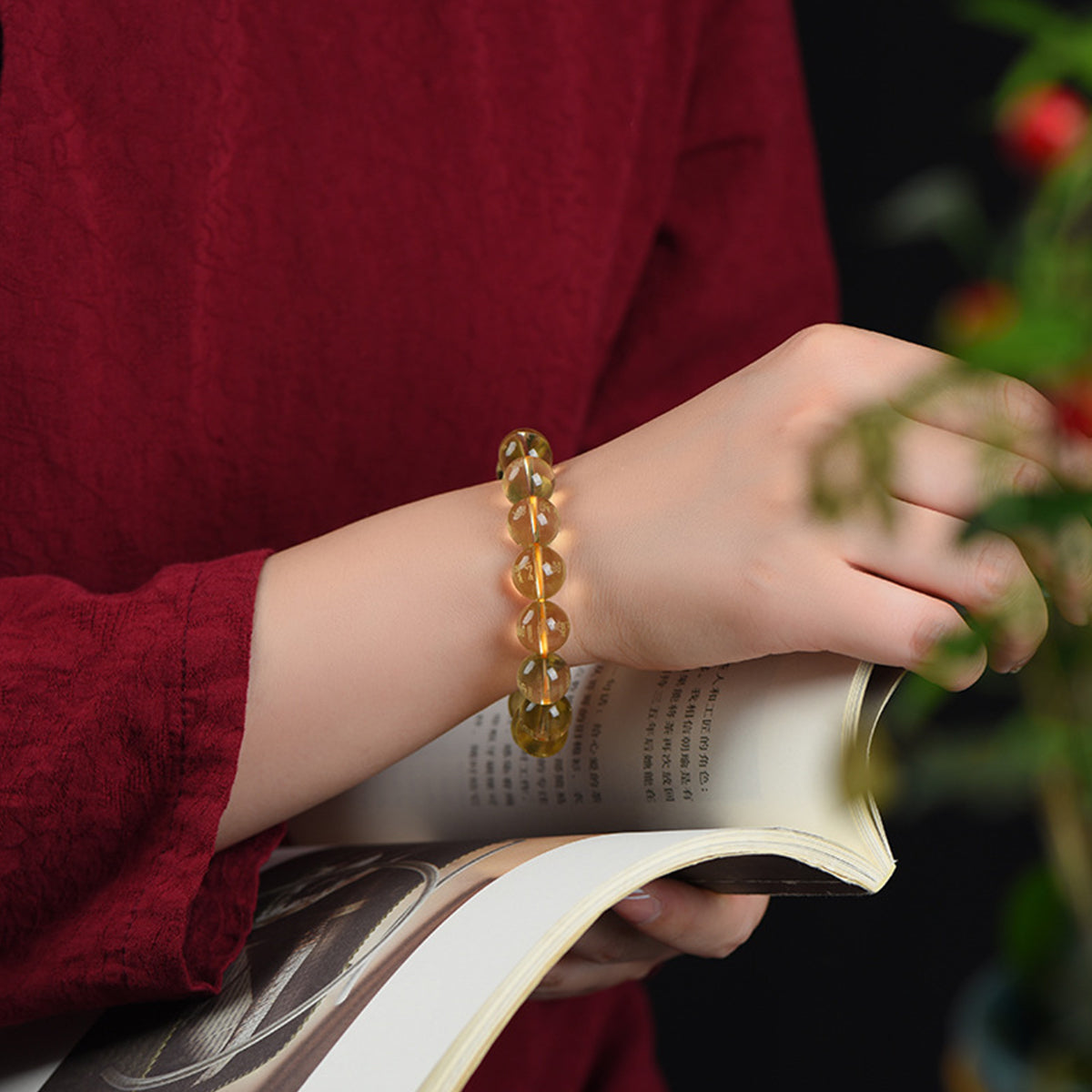 Natural Citrine Bracelet - Handmade Gemstone Jewelry for Positive Energy & Abundance