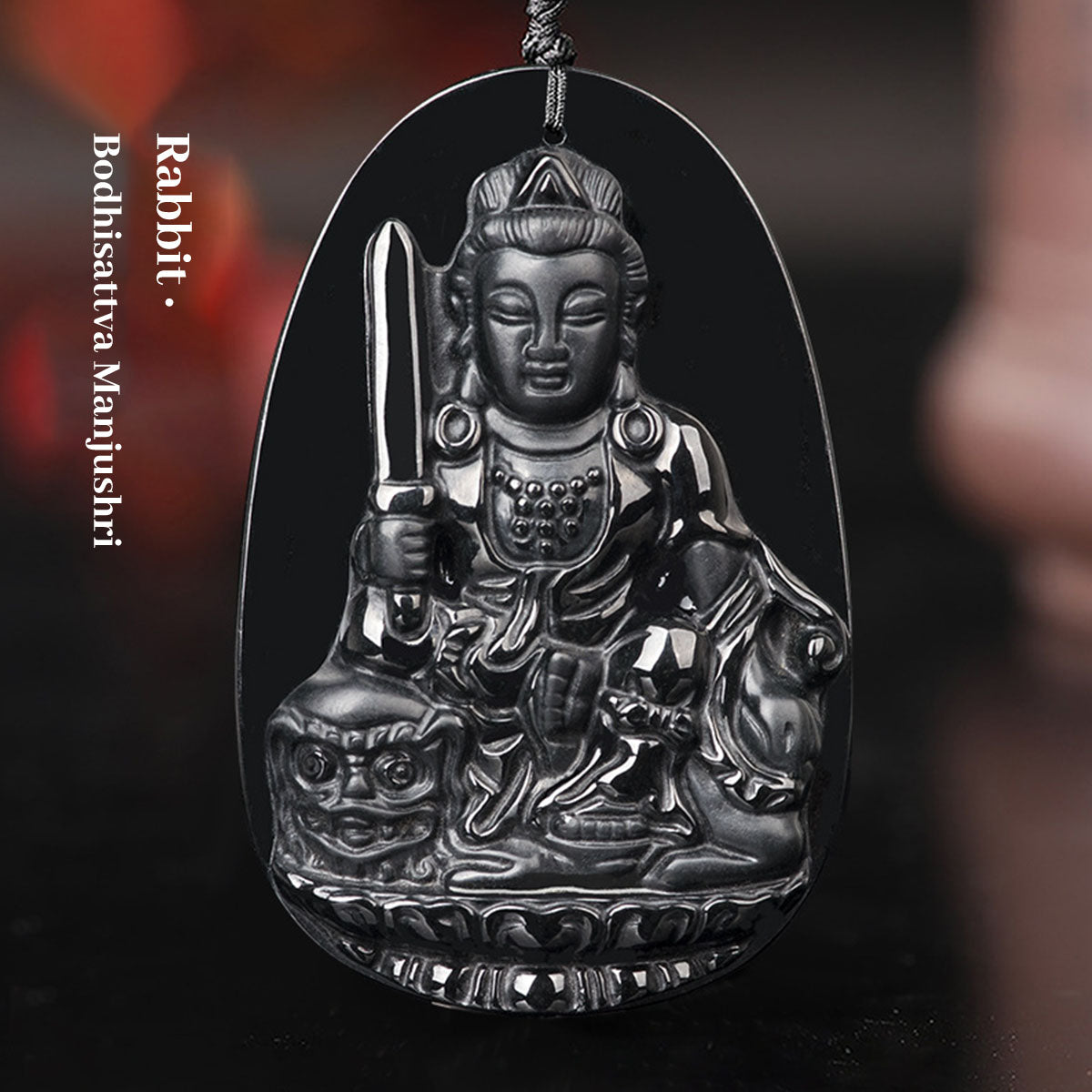 Natural Black Jade Eight Great Guardian Gods Pendant - Authentic Feng Shui Amulet for Protection & Blessing