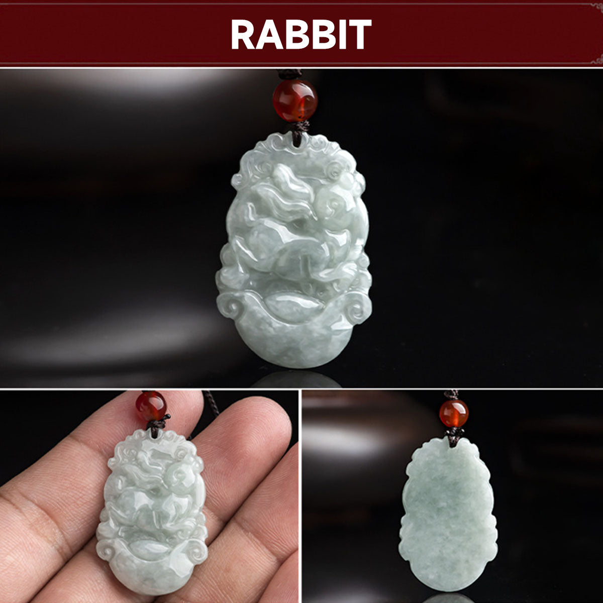 Chinese Zodiac Jade Pendant - 12 Animal Signs, Unisex Style, Natural Jade Jewelry for Daily Wear