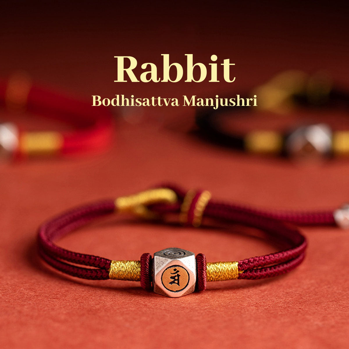 2 Chinese Zodiac Red String Bracelet - Adjustable Charm Bracelet for Daily Wear
