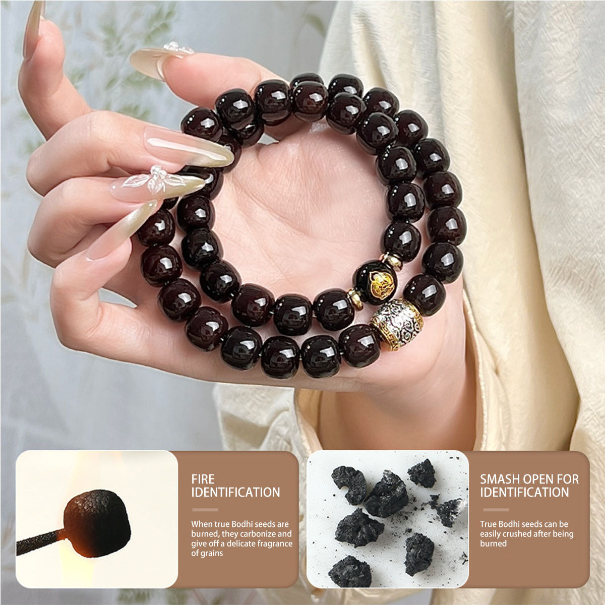 Bodhi Seed Double-Layer Bracelet - Handmade Spiritual Jewelry for Calm & Mindfulness