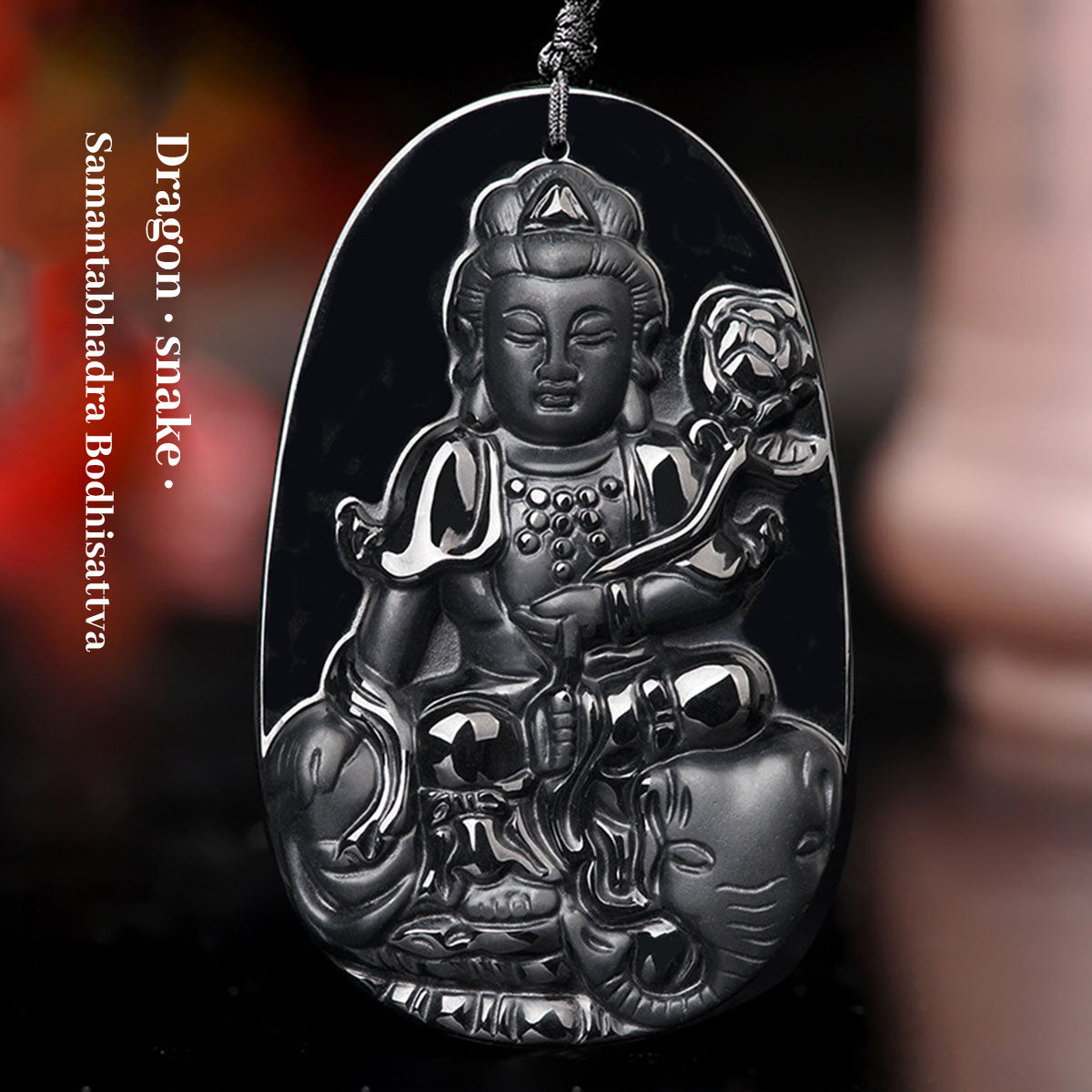 Natural Black Jade Eight Great Guardian Gods Pendant - Authentic Feng Shui Amulet for Protection & Blessing
