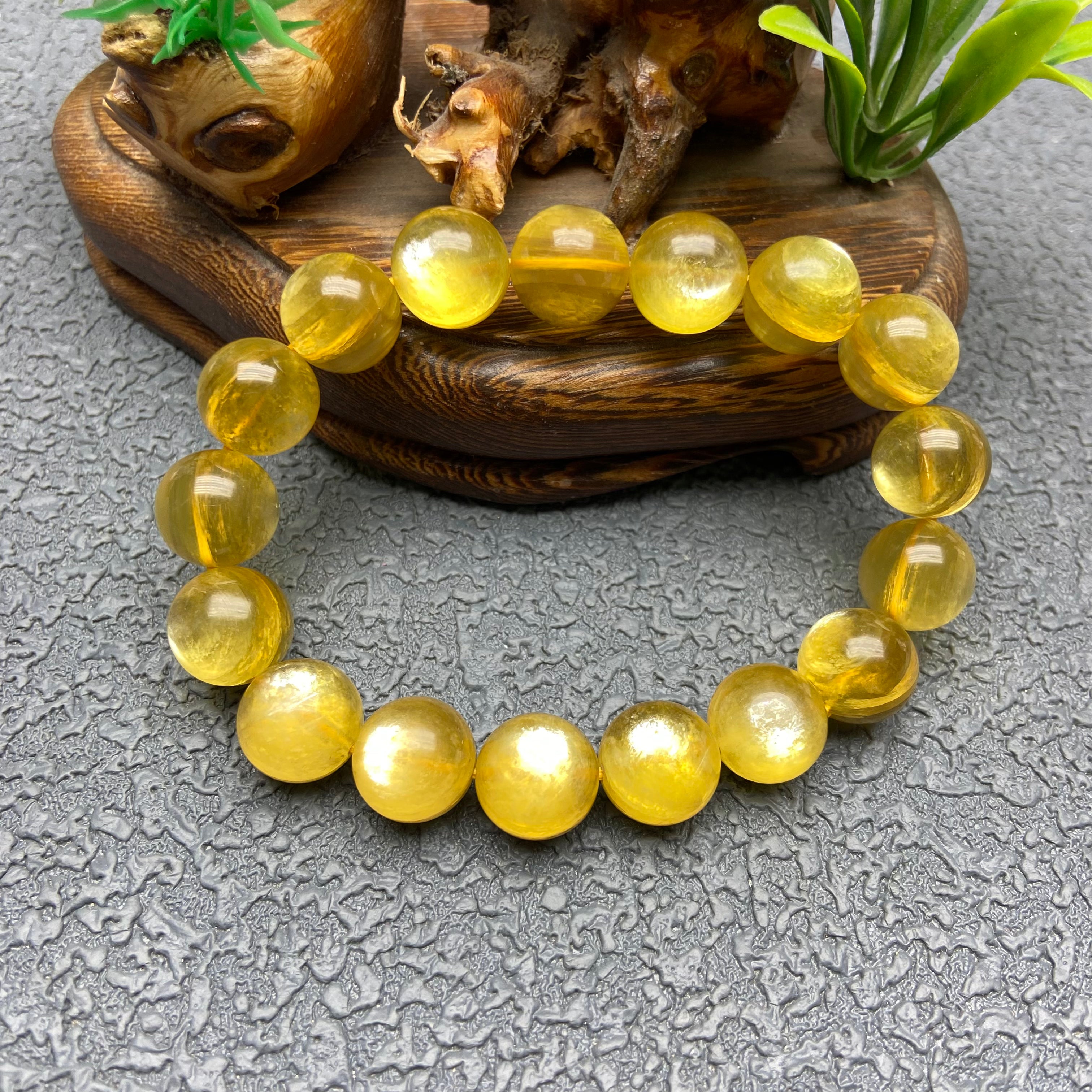 Golden mica bracelet