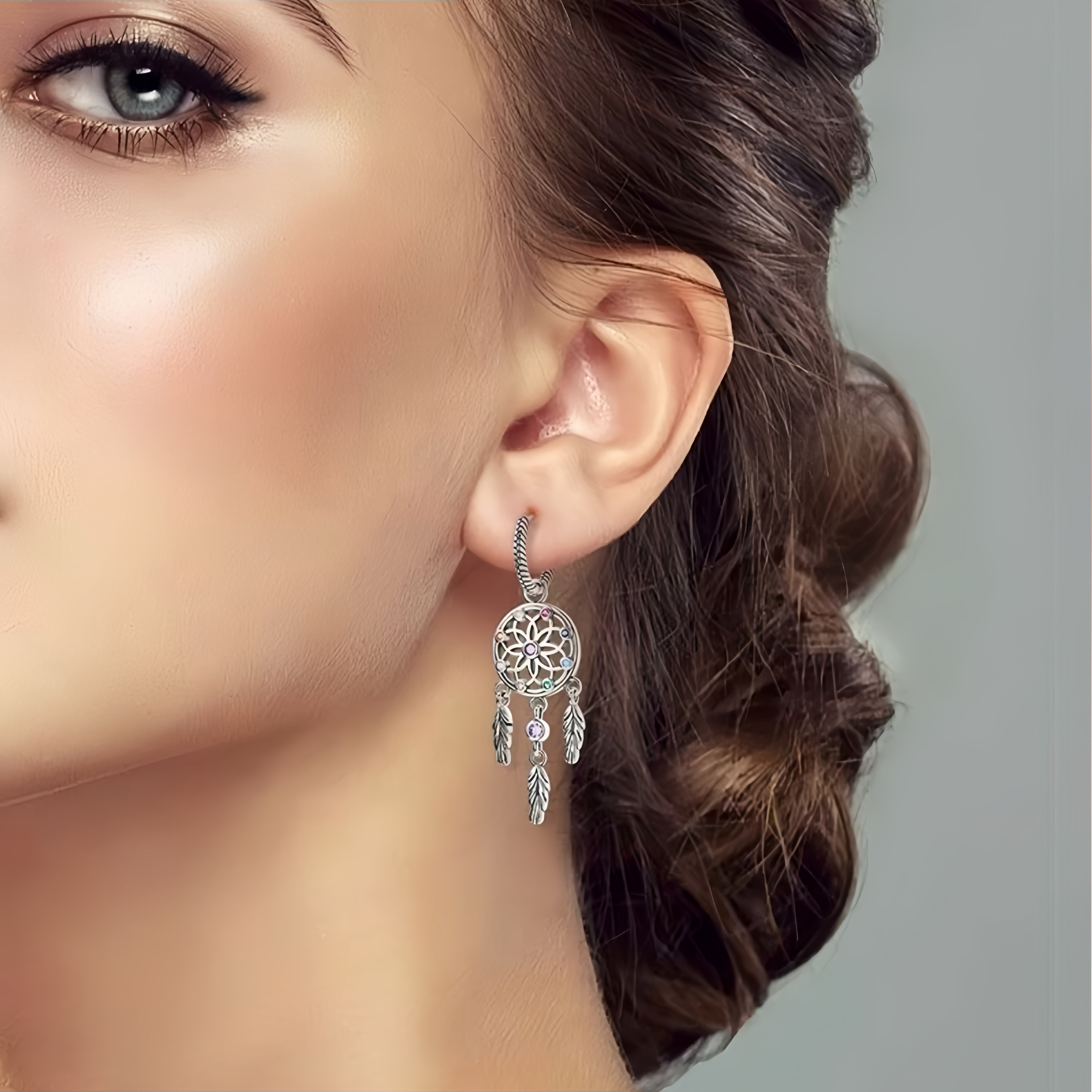 S925 dream catcher earrings