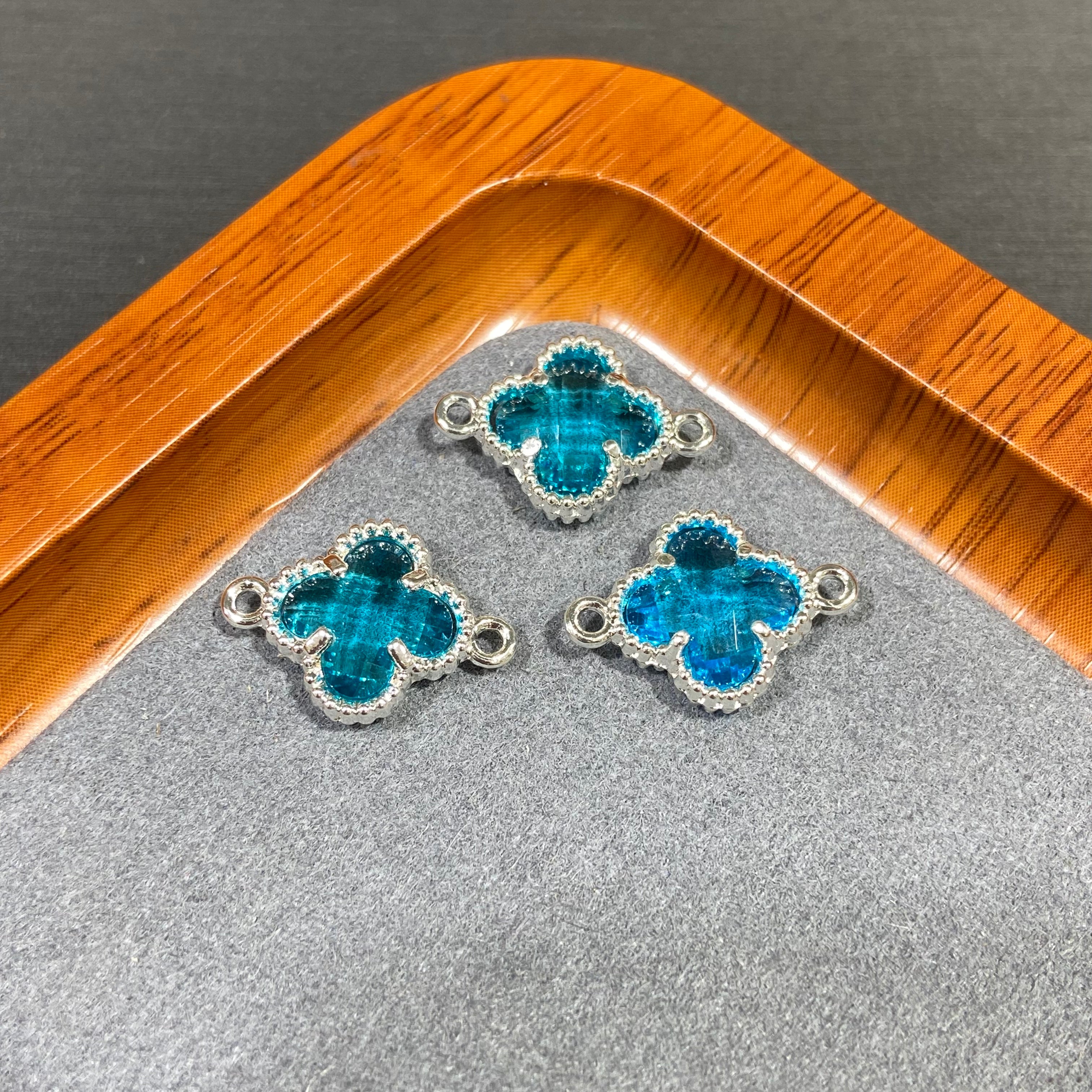 Cute Clover Accessories Set - 10 Pieces for DIY Jewelry & Bag Decoration