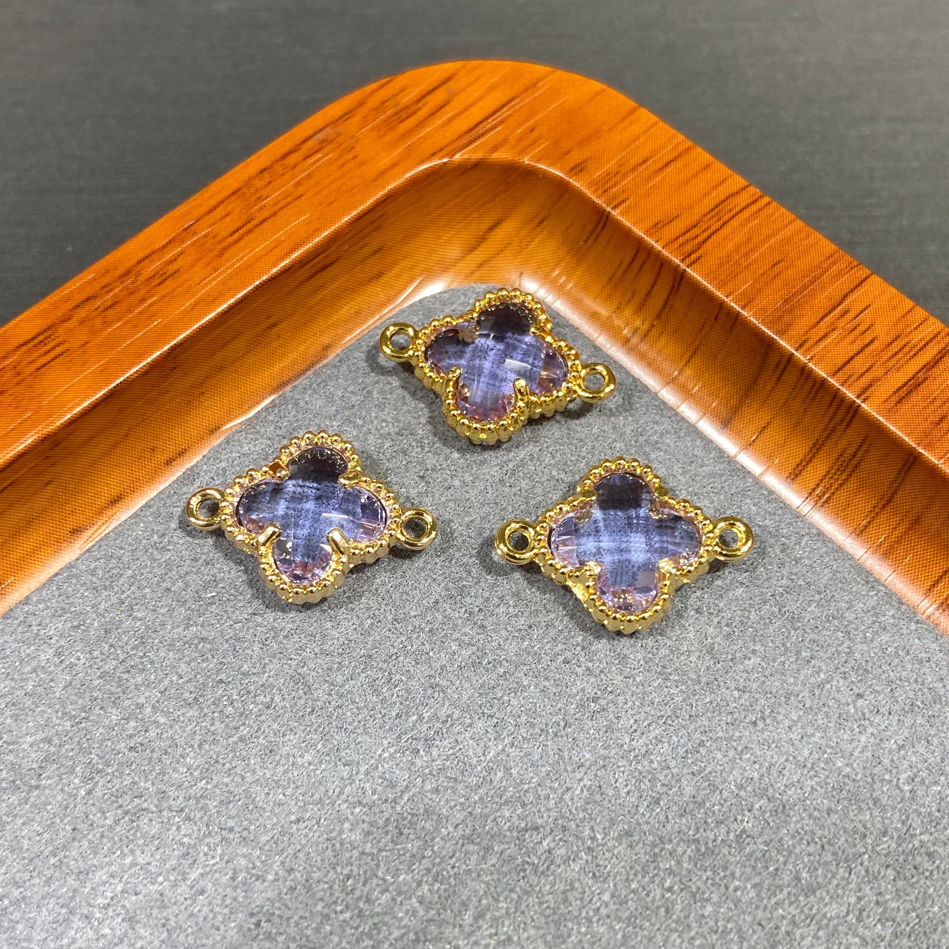 Cute Clover Accessories Set - 10 Pieces for DIY Jewelry & Bag Decoration