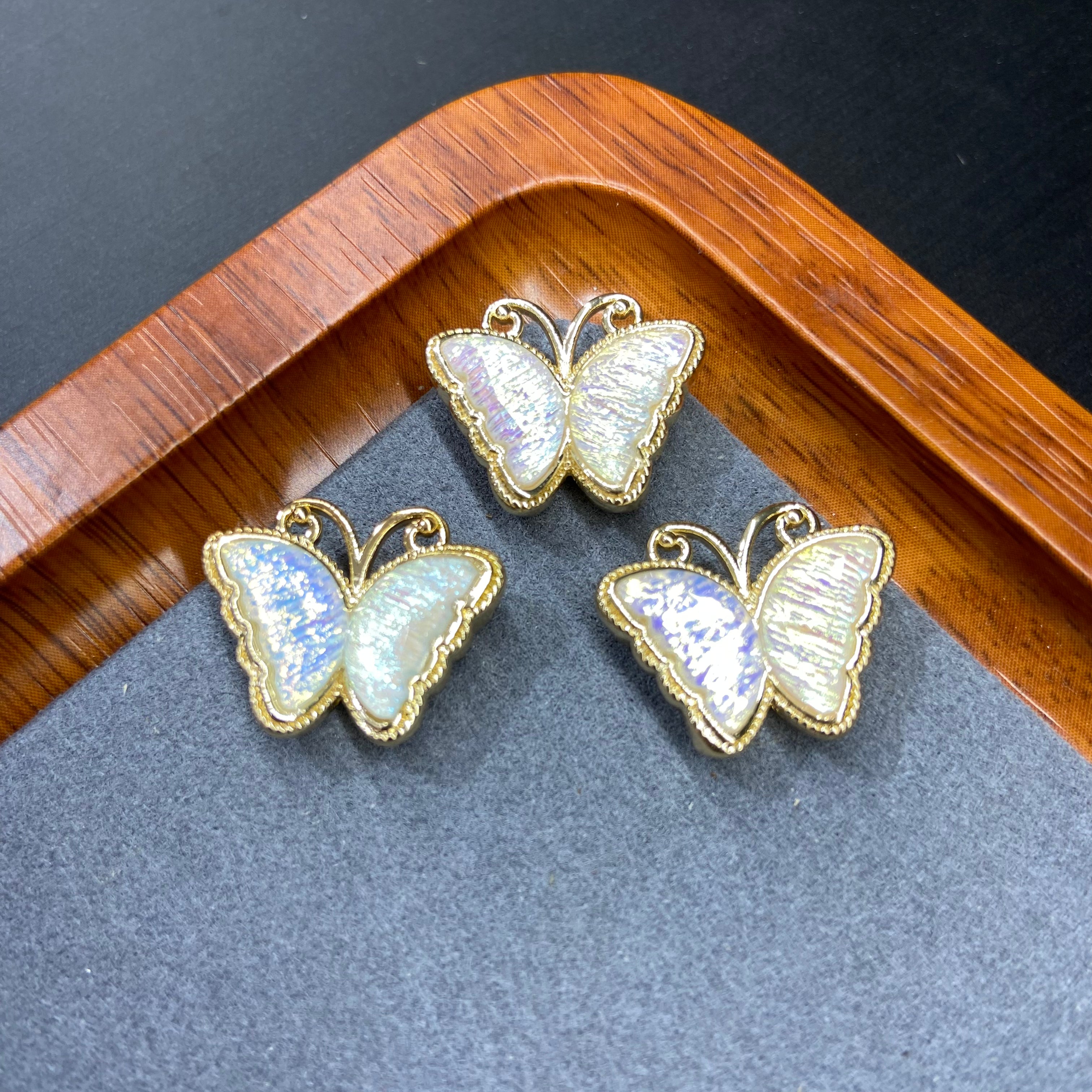 Dainty Butterfly Accessories Pack - 10 Pieces for DIY Jewelry & Craft Projects