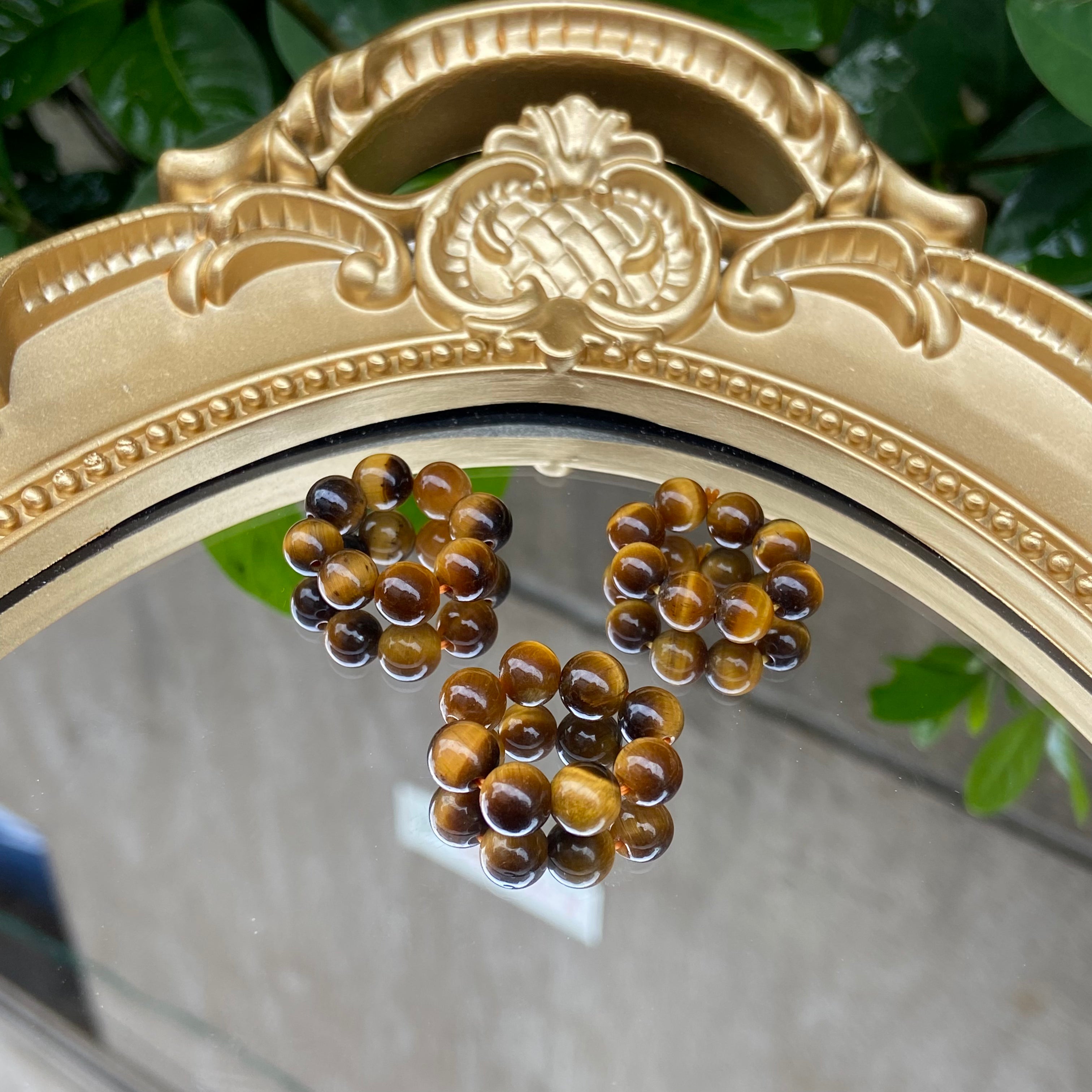 Yellow Tiger Eye Spinner Rings | 10-Piece Set, Ideal Craft Components to Match Plain Bands in DIY Bracelets