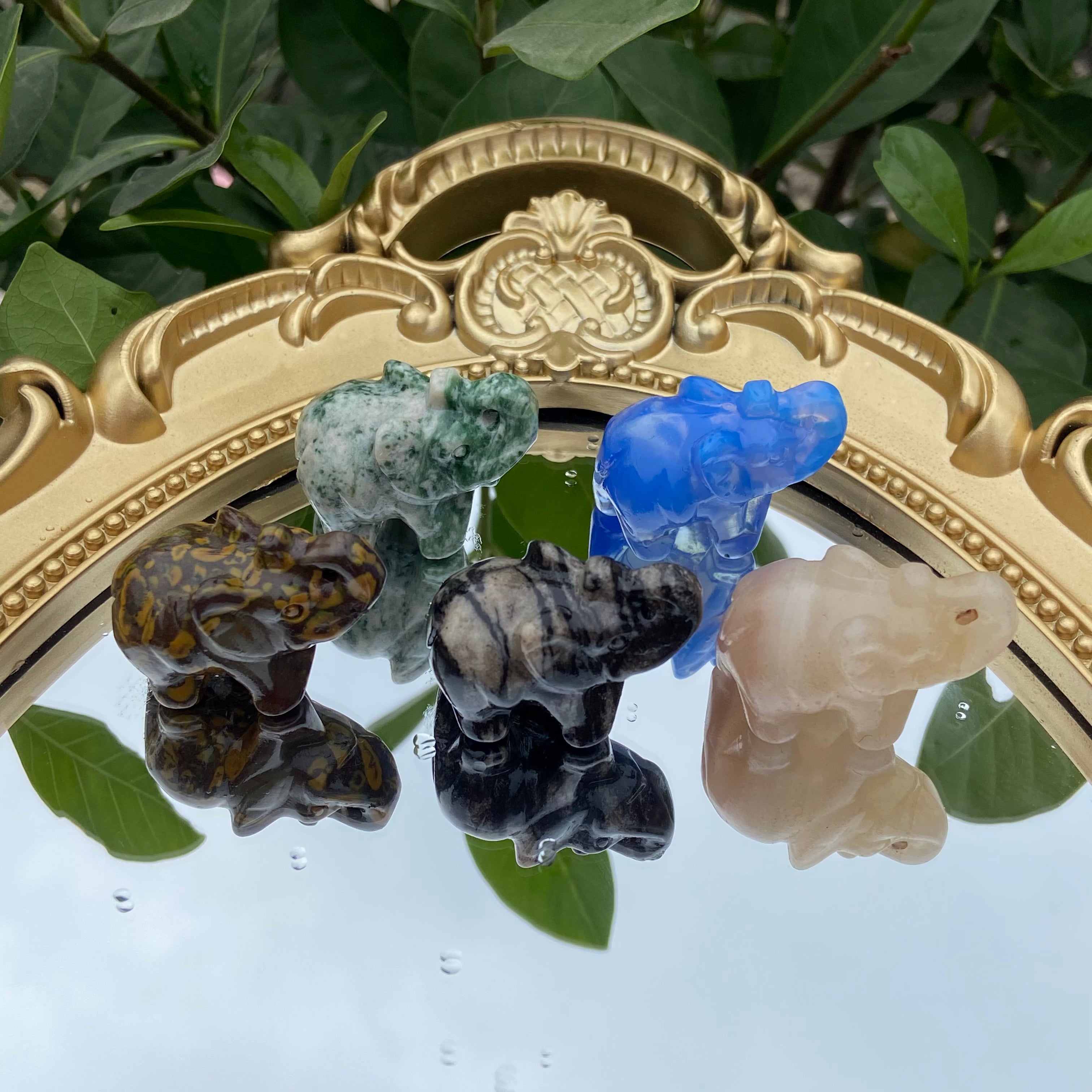 Natural Material Elephant Carvings - Single Piece & Mixed Wholesale Available