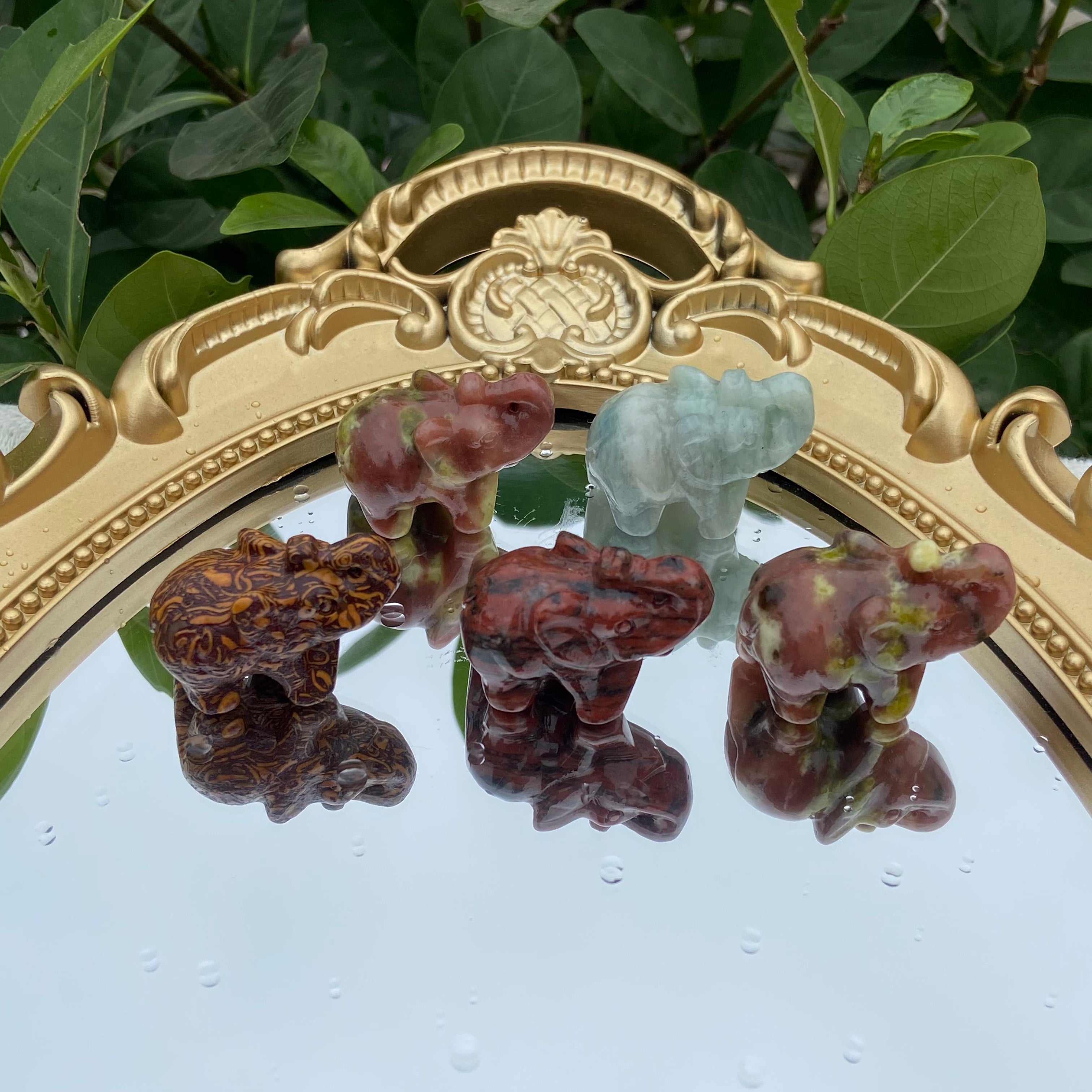 Natural Material Elephant Carvings - Single Piece & Mixed Wholesale Available