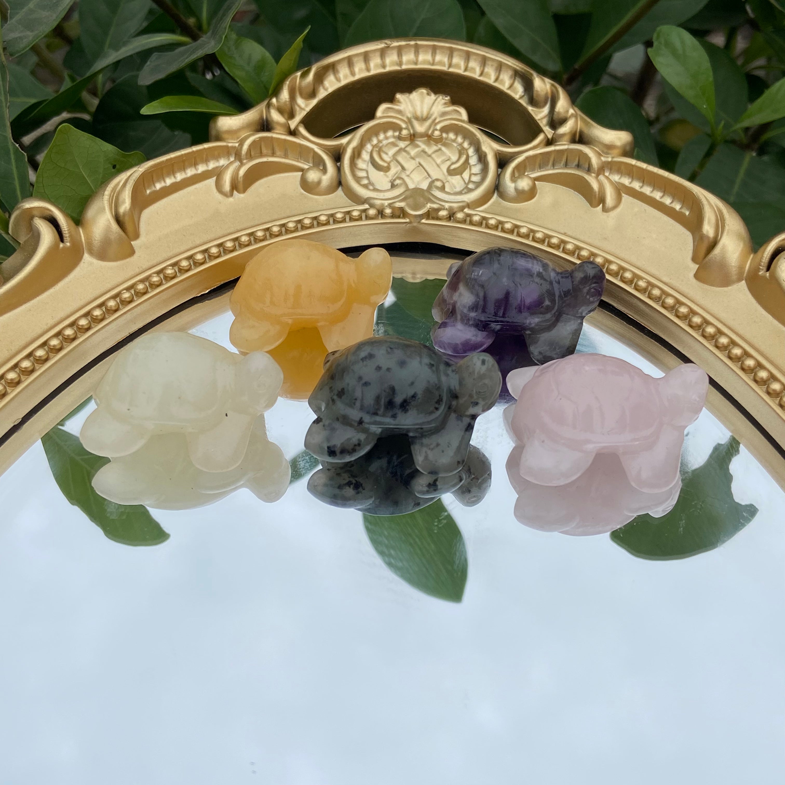 Natural Crystal Turtle Figurine - 3cm Mini Carved Tortoise Statue, Handcrafted Crystal Animal Decoration