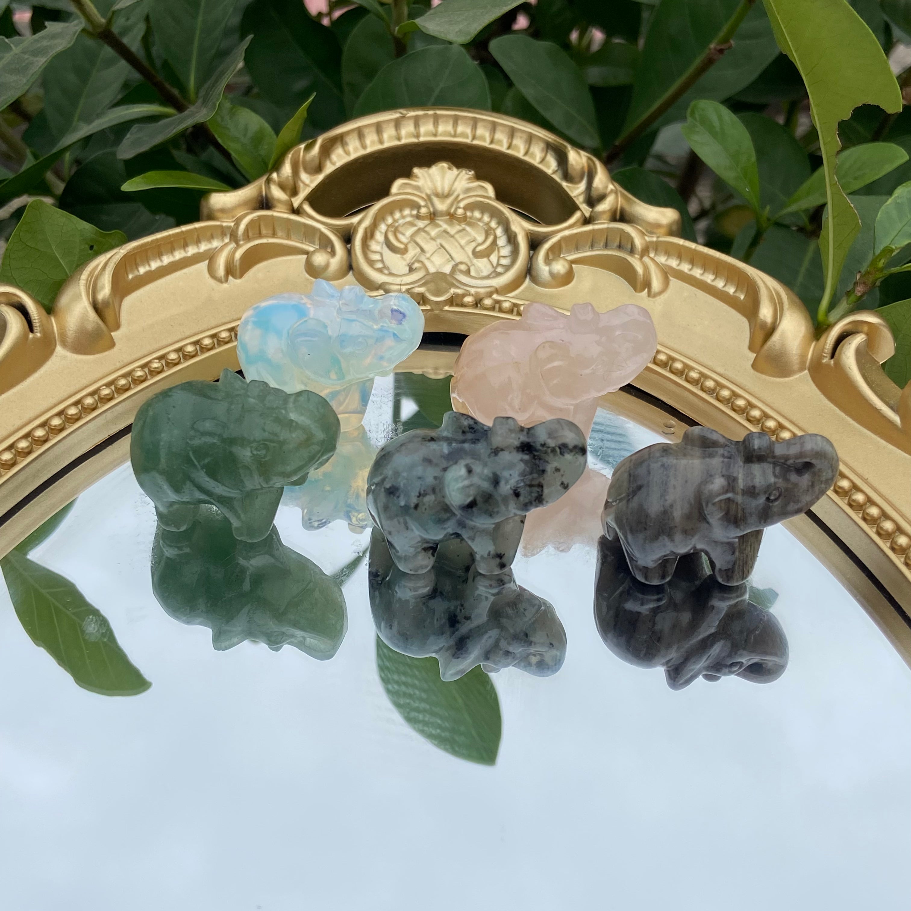 Natural Material Elephant Carvings - Single Piece & Mixed Wholesale Available