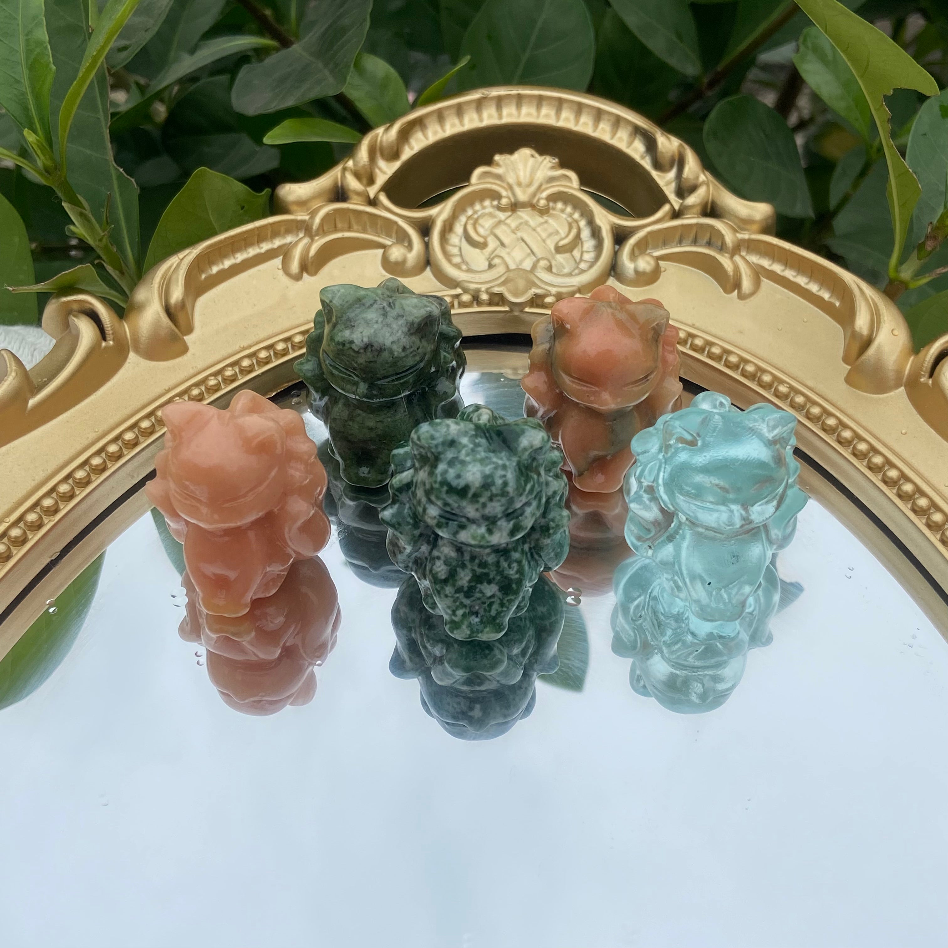 cm Small Nine-Tailed Fox Carvings - Multiple Crafts, Mythic Desk Decor