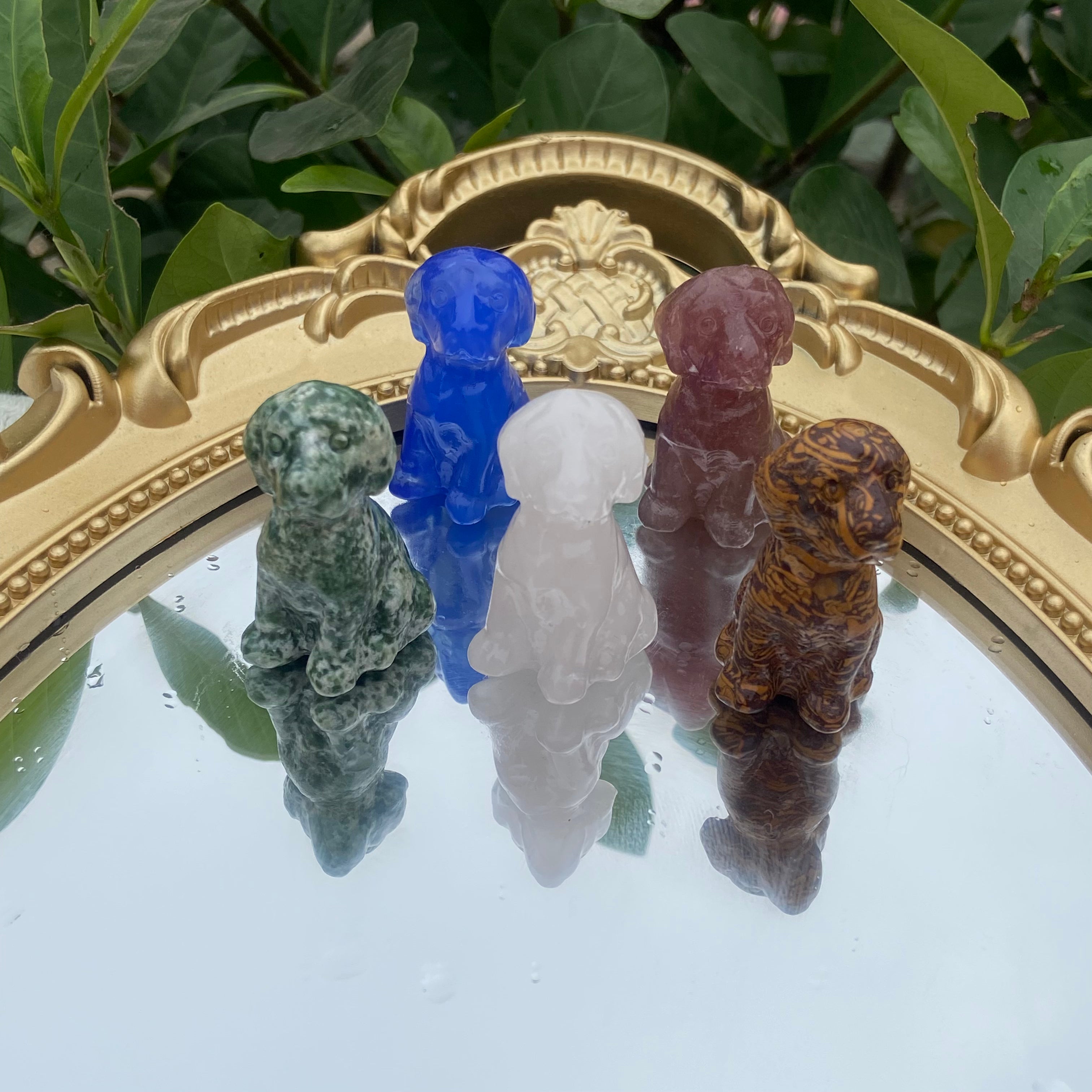 Petite 3cm Dog Sculptures - Various Materials, Adorable Desk Decor