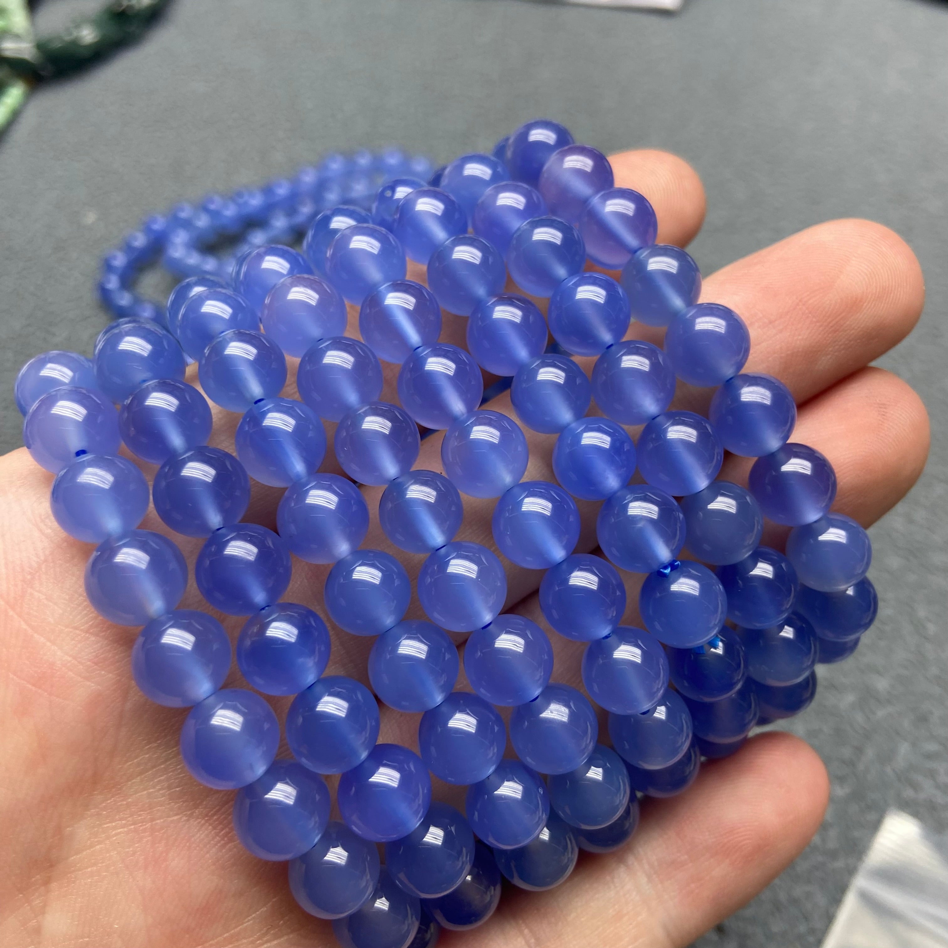 Blue agate bracelet
