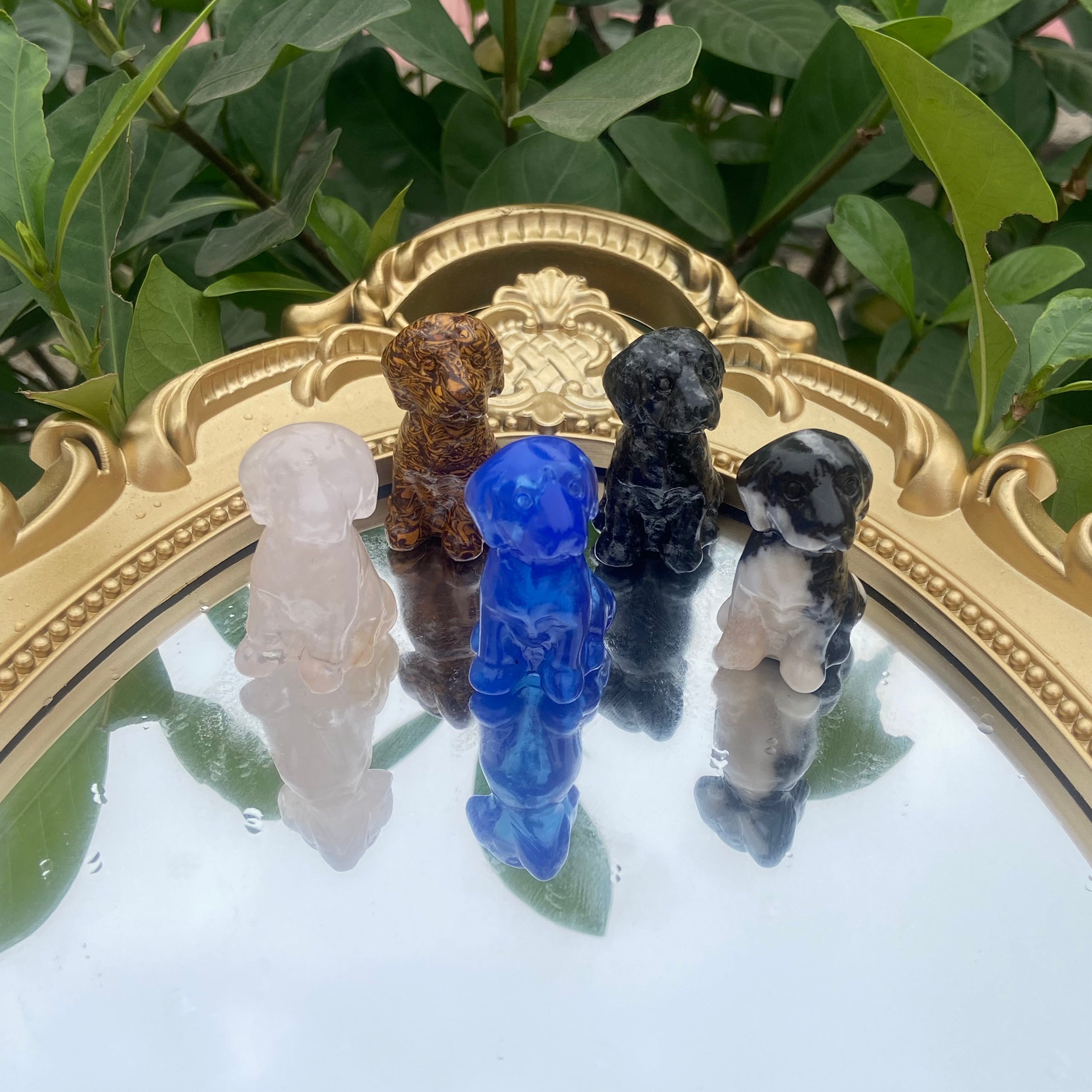 Petite 3cm Dog Sculptures - Various Materials, Adorable Desk Decor