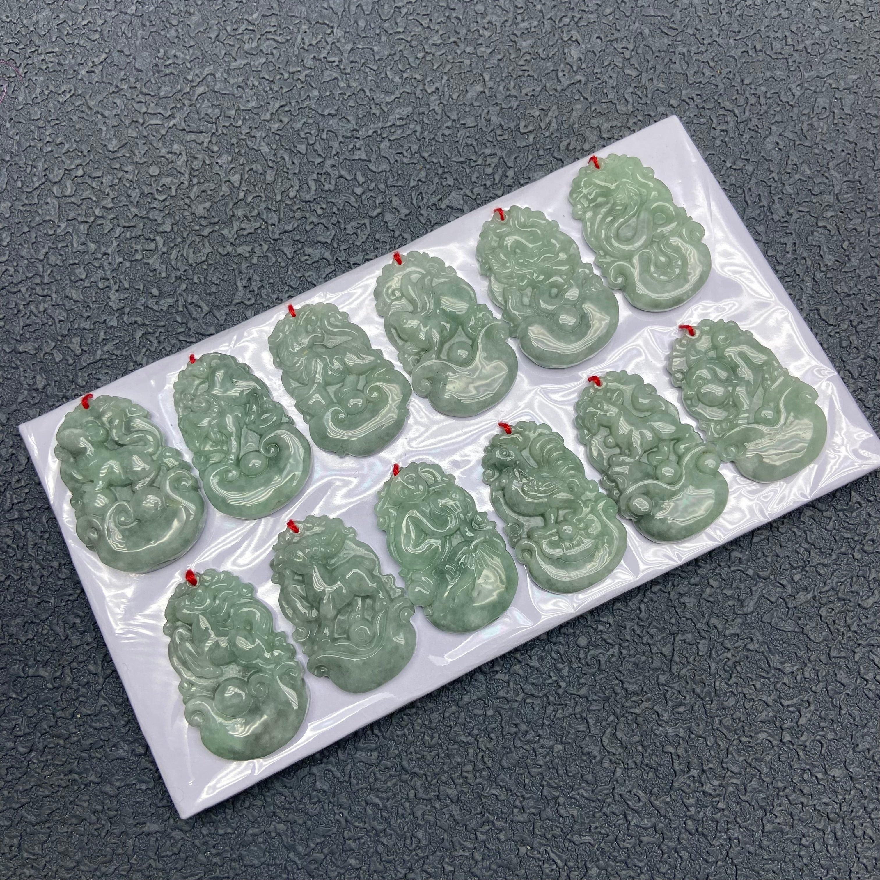 Burma jade zoadic pendant