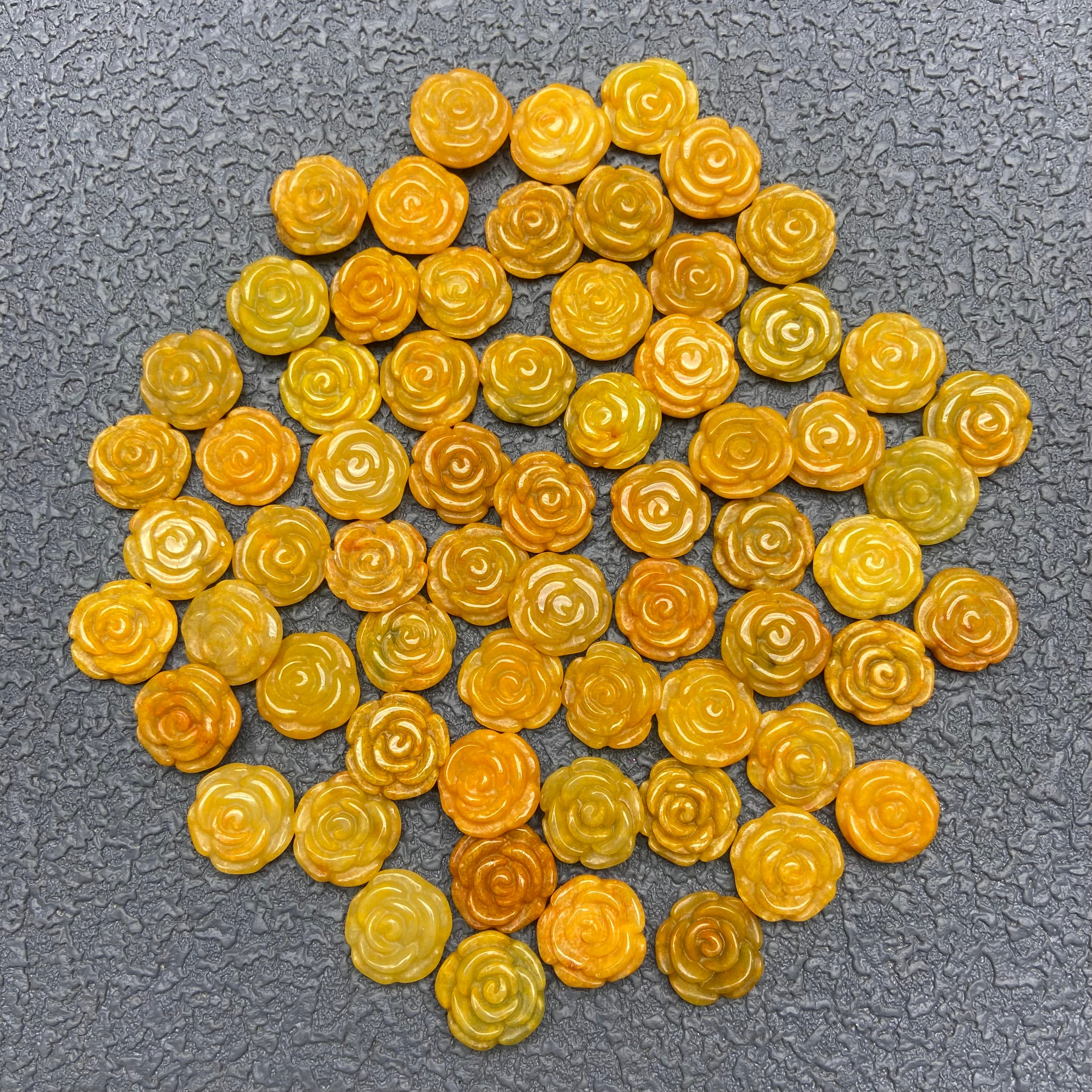 Burma jade flower charm