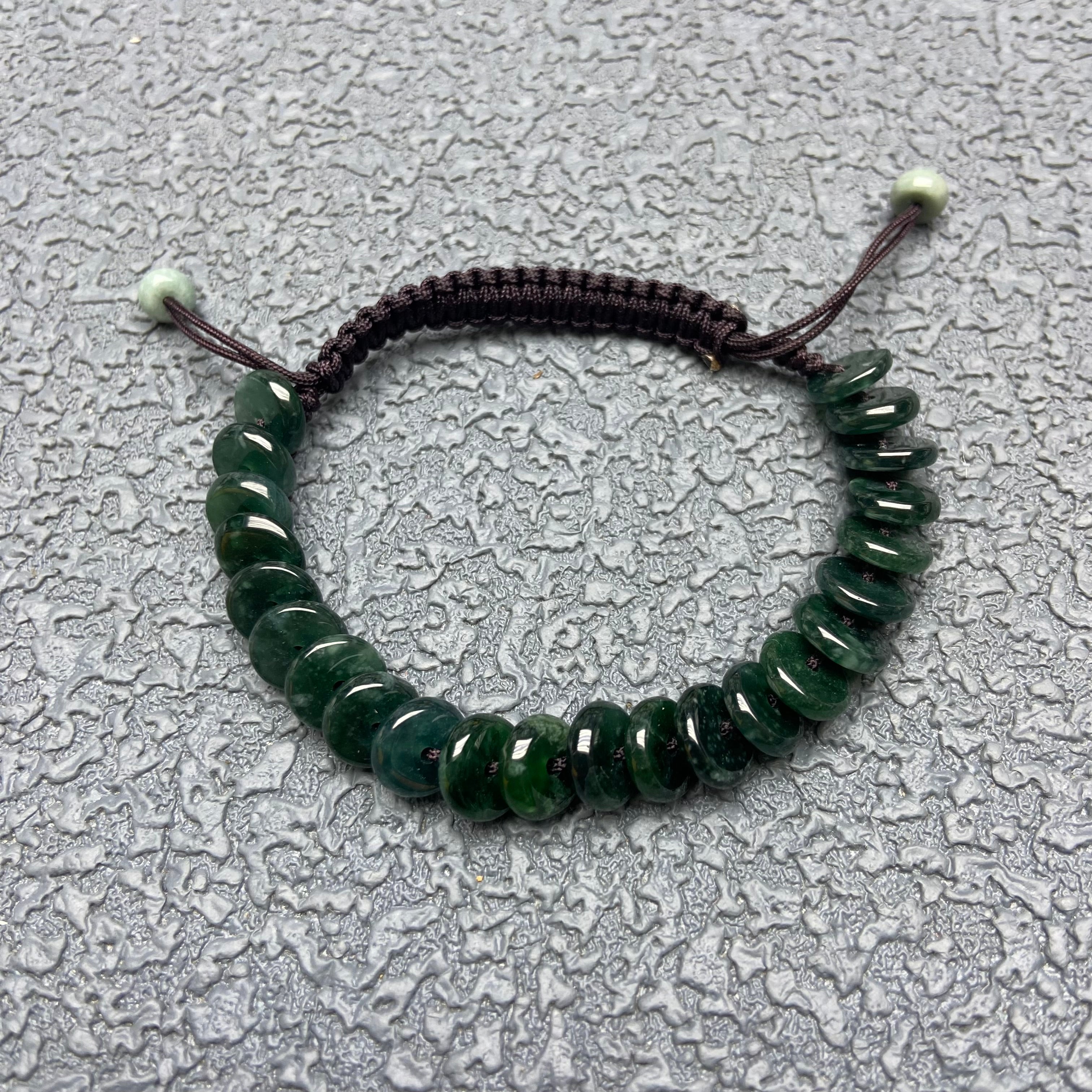 Burma jade coin chains bracelet