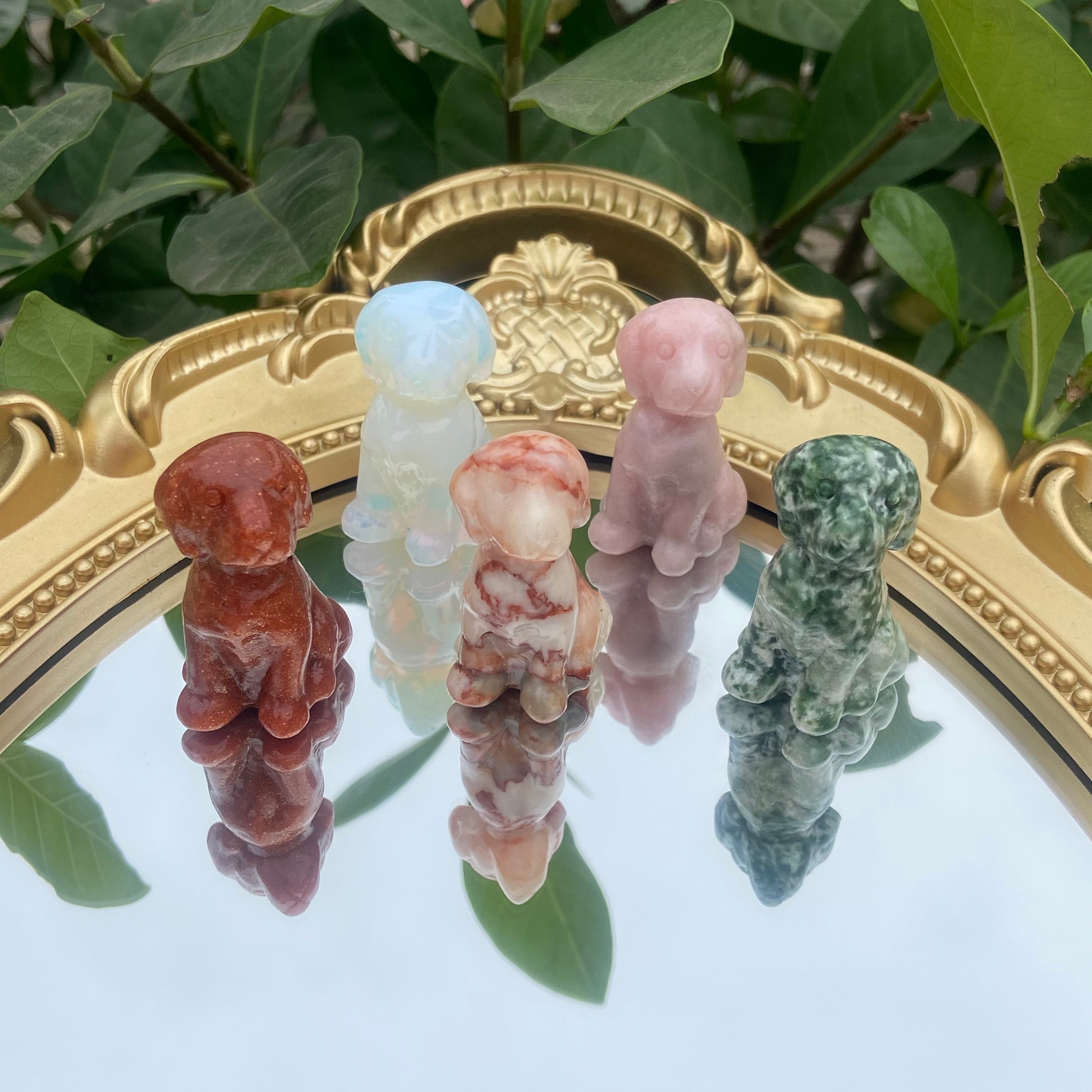 Petite 3cm Dog Sculptures - Various Materials, Adorable Desk Decor